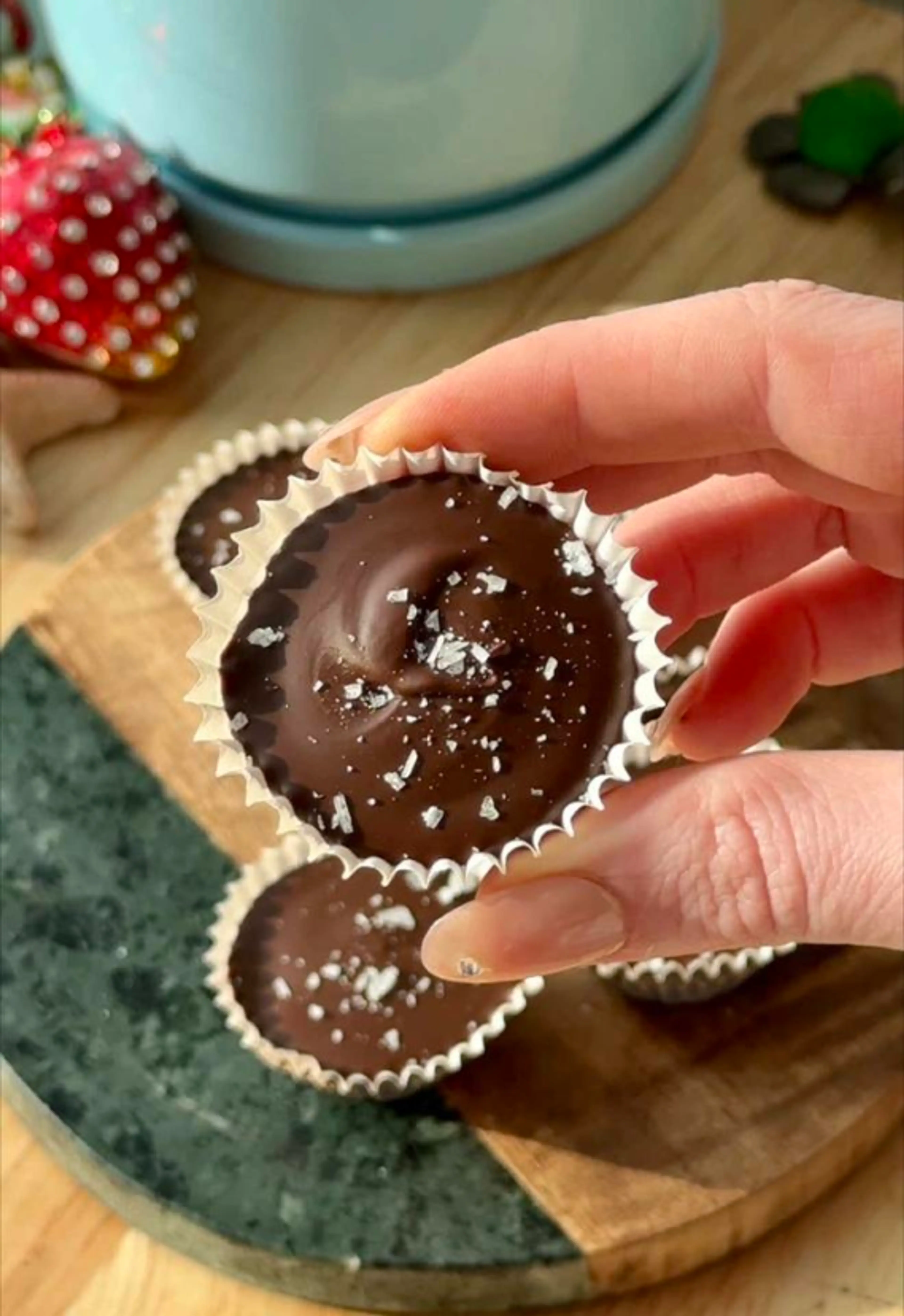 Dark Chocolate Peanut Butter Banana Cups