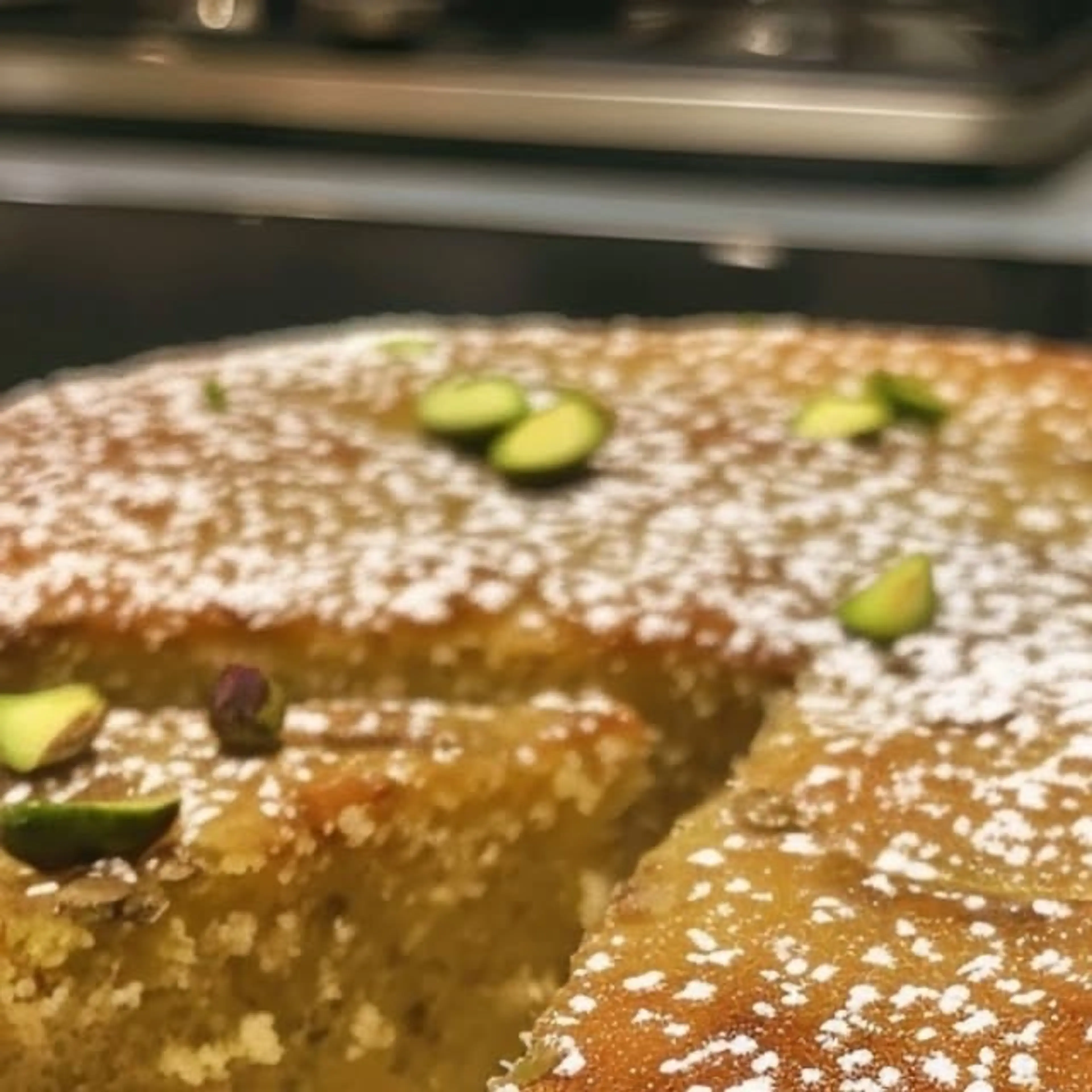 Almond Pistachio Cardamom Cake (gluten-free