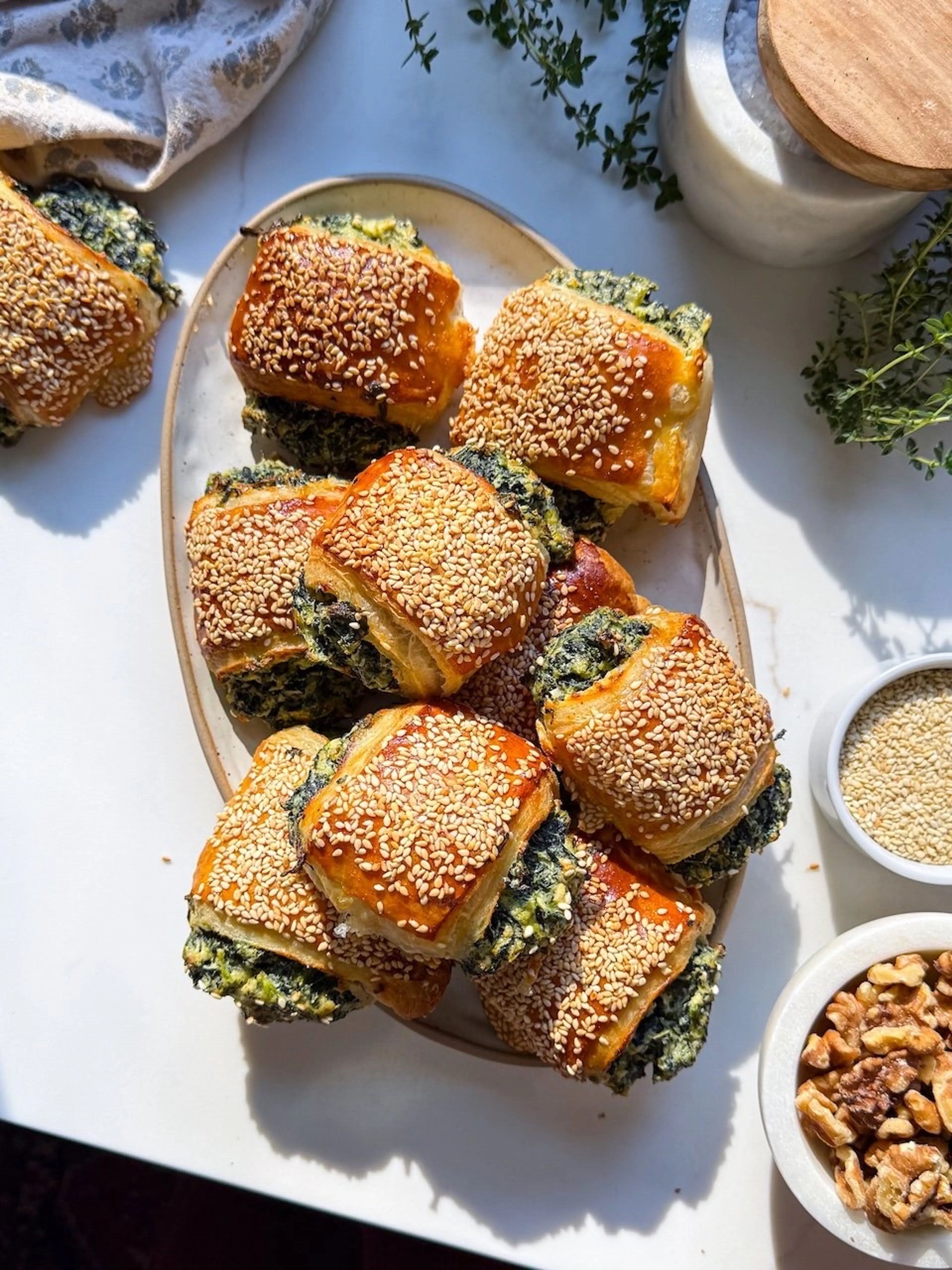 Spinach Puff Pastry Rolls