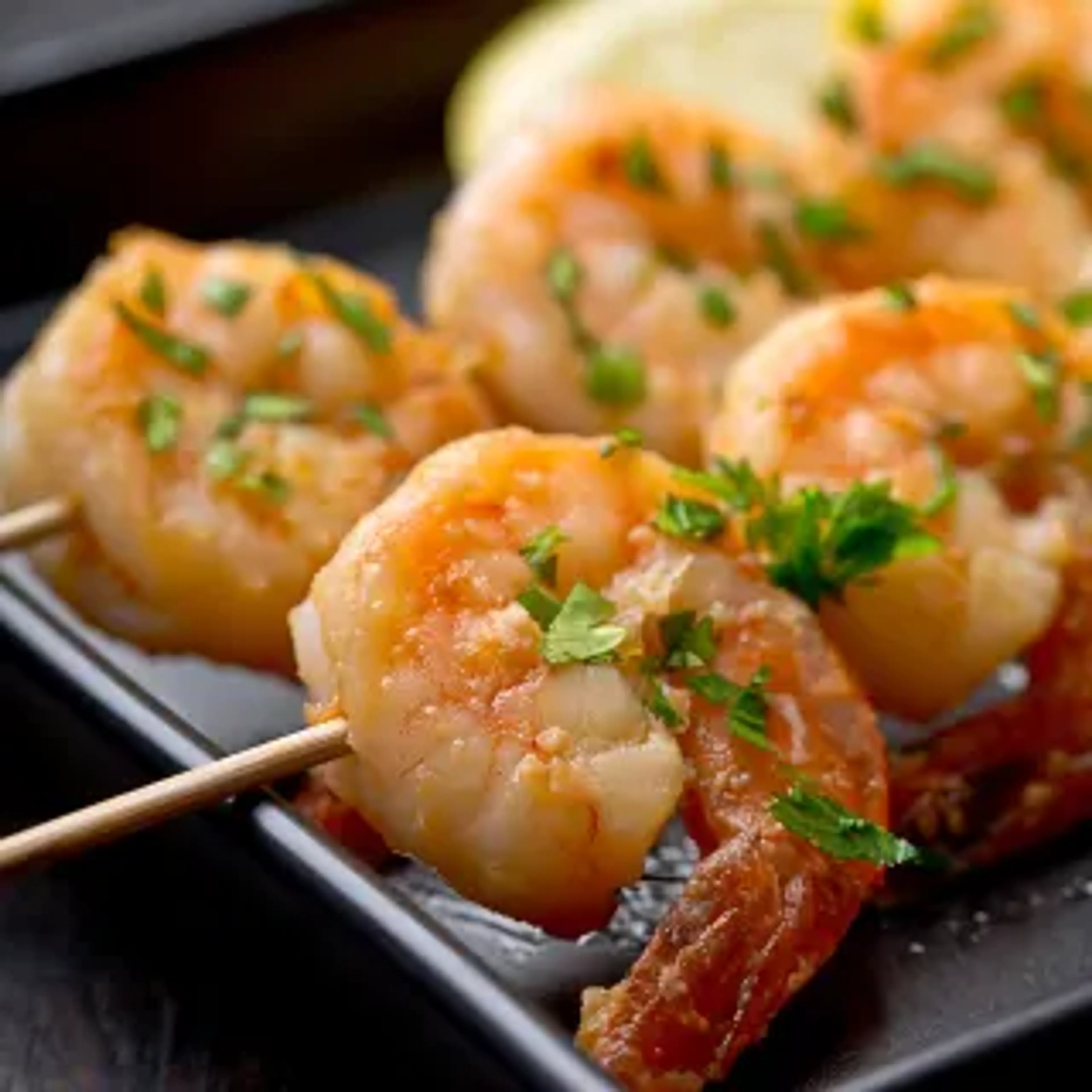 Lemon Garlic Shrimp Skewers