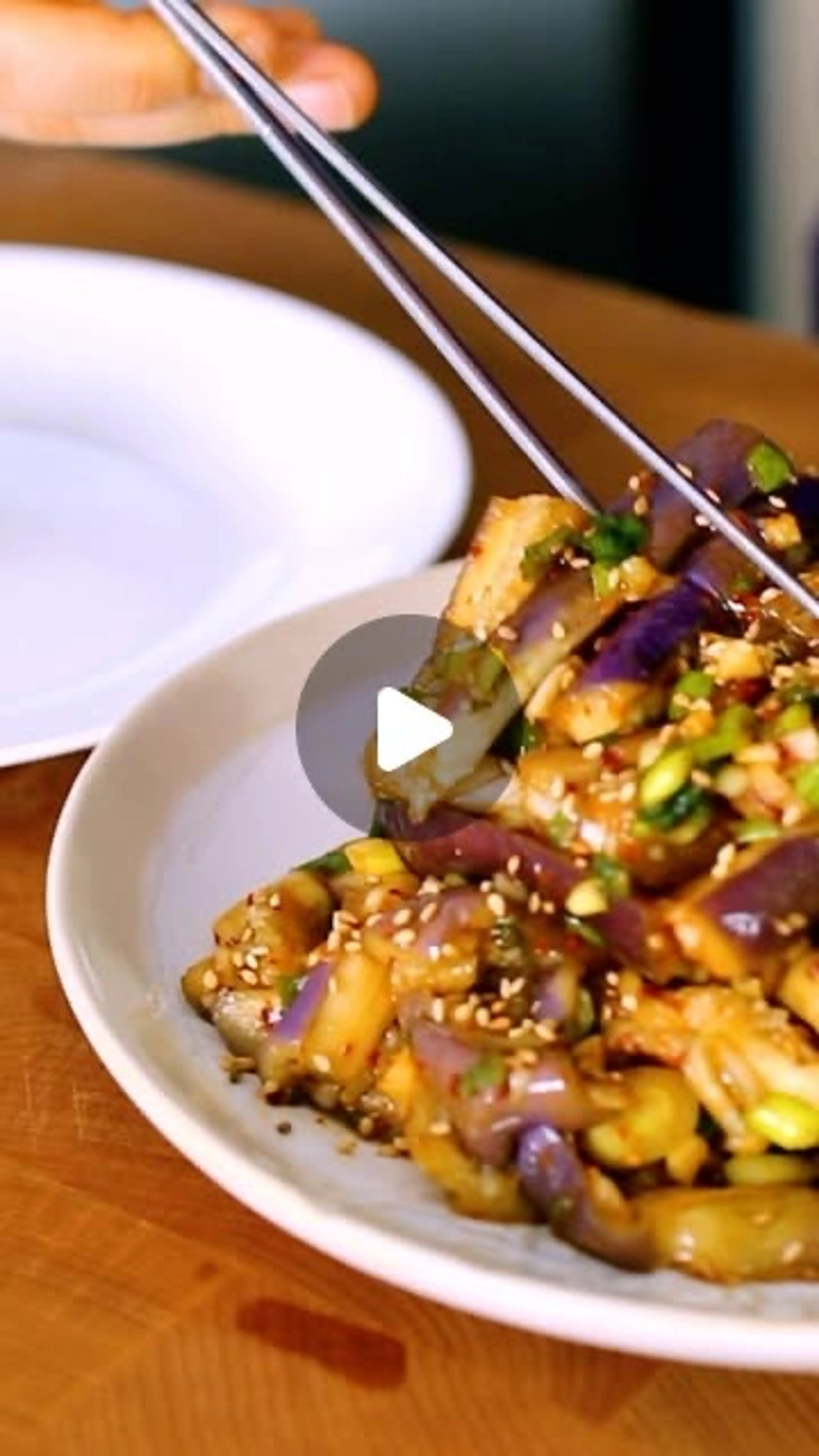 Korean Steamed Eggplant! a One-minute Edit of My Gaji-namul