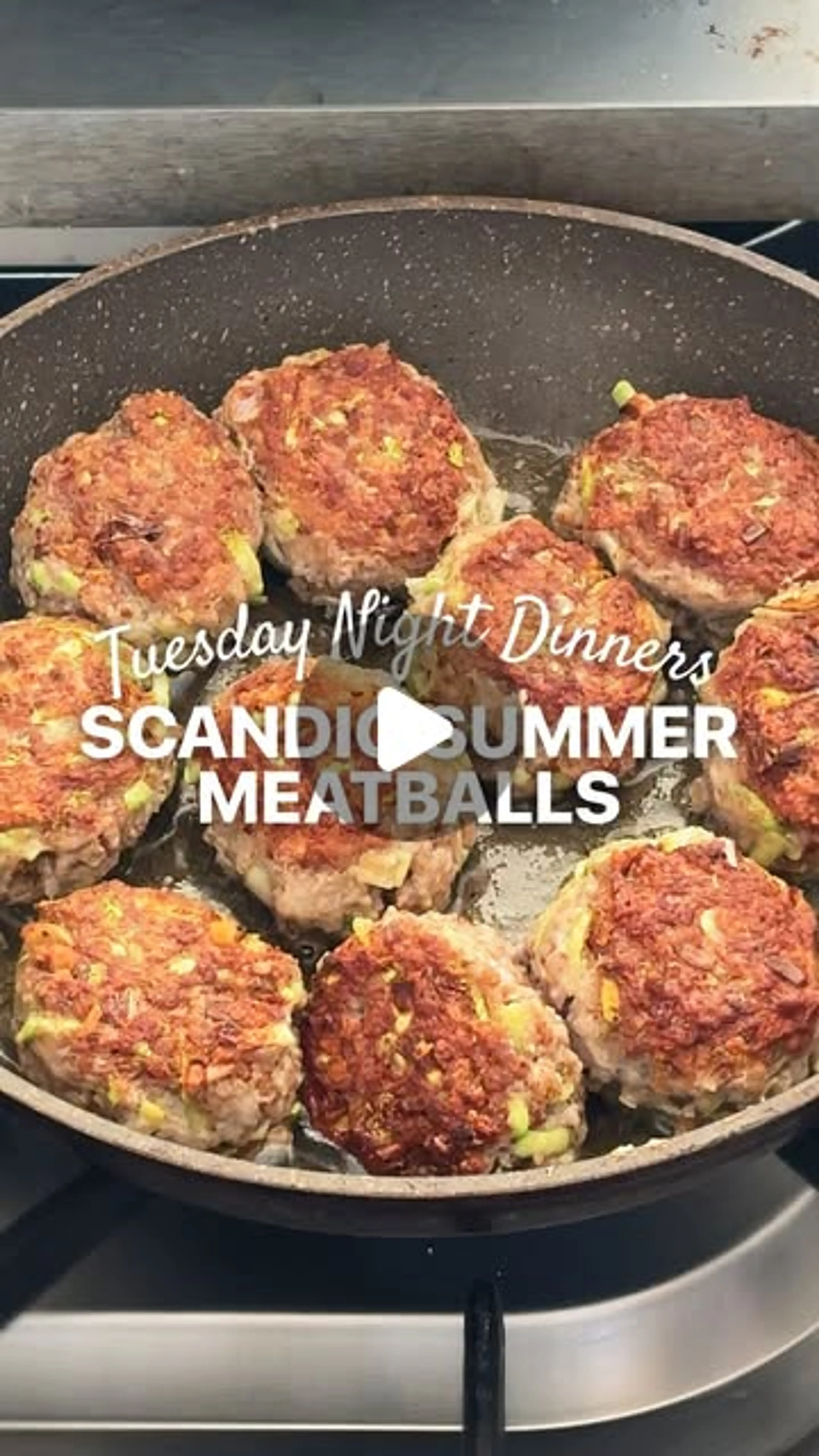 Beef And Zucchini Meatballs With Chickpea Salad