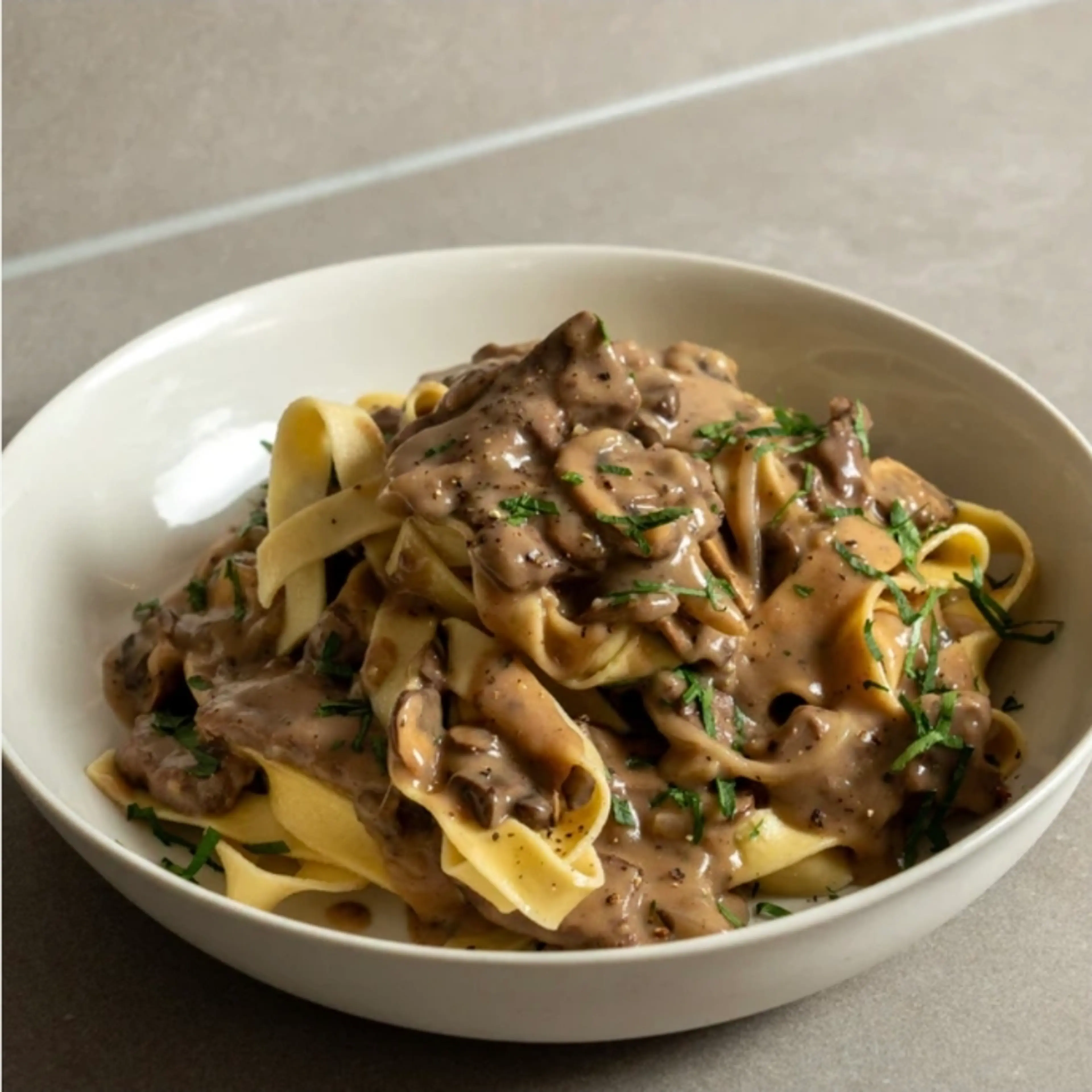 Beef stroganoff