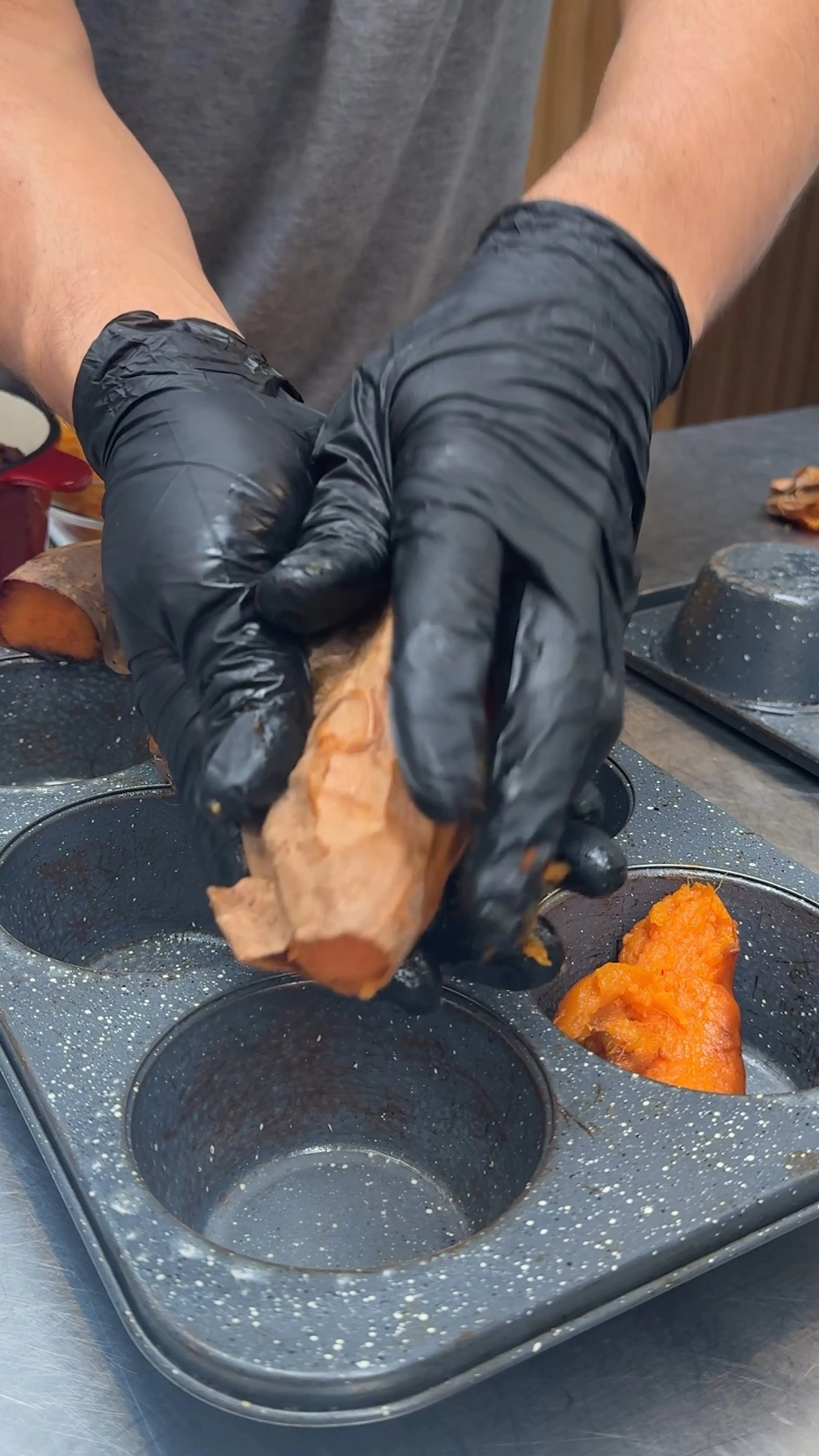 Tex Mex Stuffed Smashed Sweet Potatoes