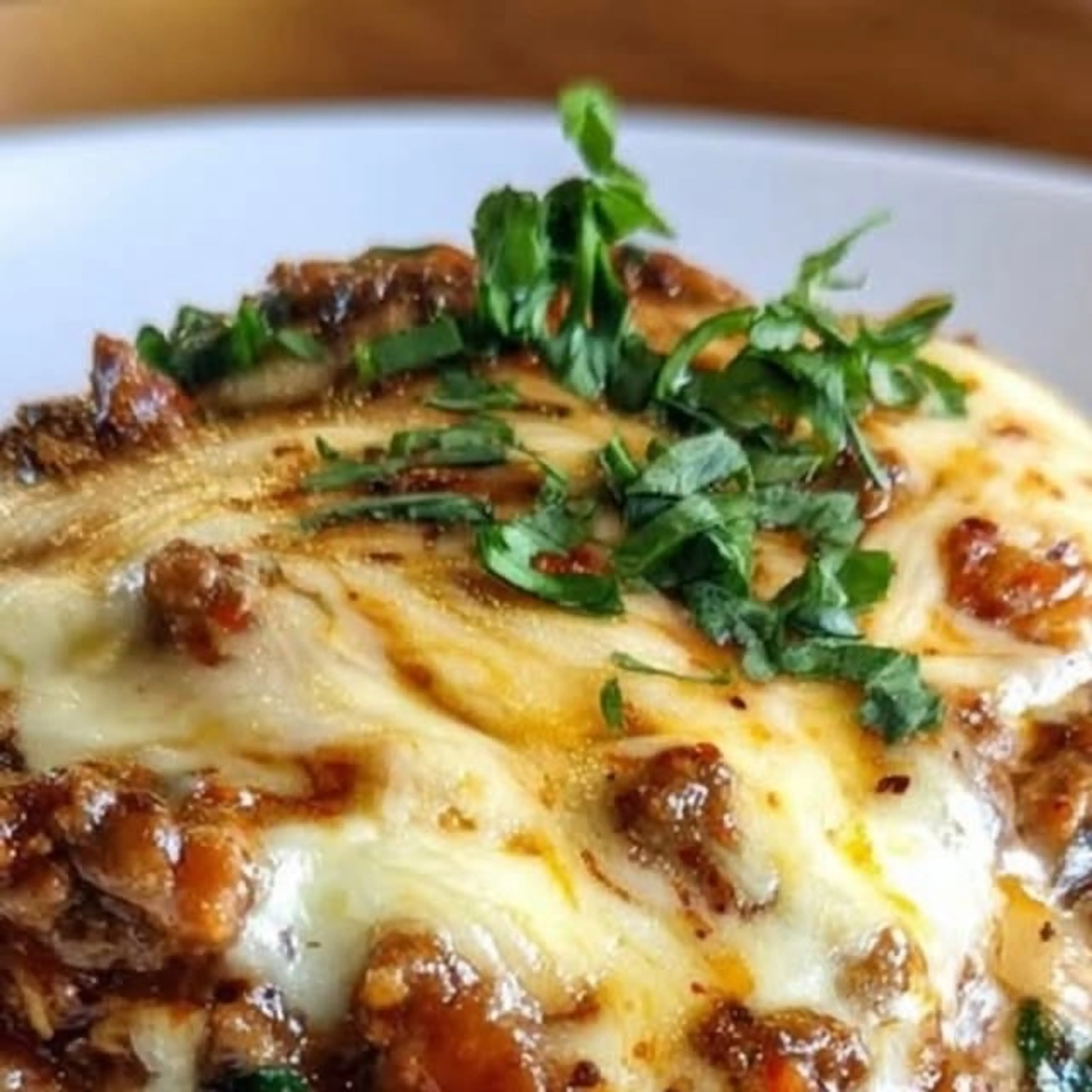 Garlic Butter Linguine with Cheesy Beef & Italian Sausage
