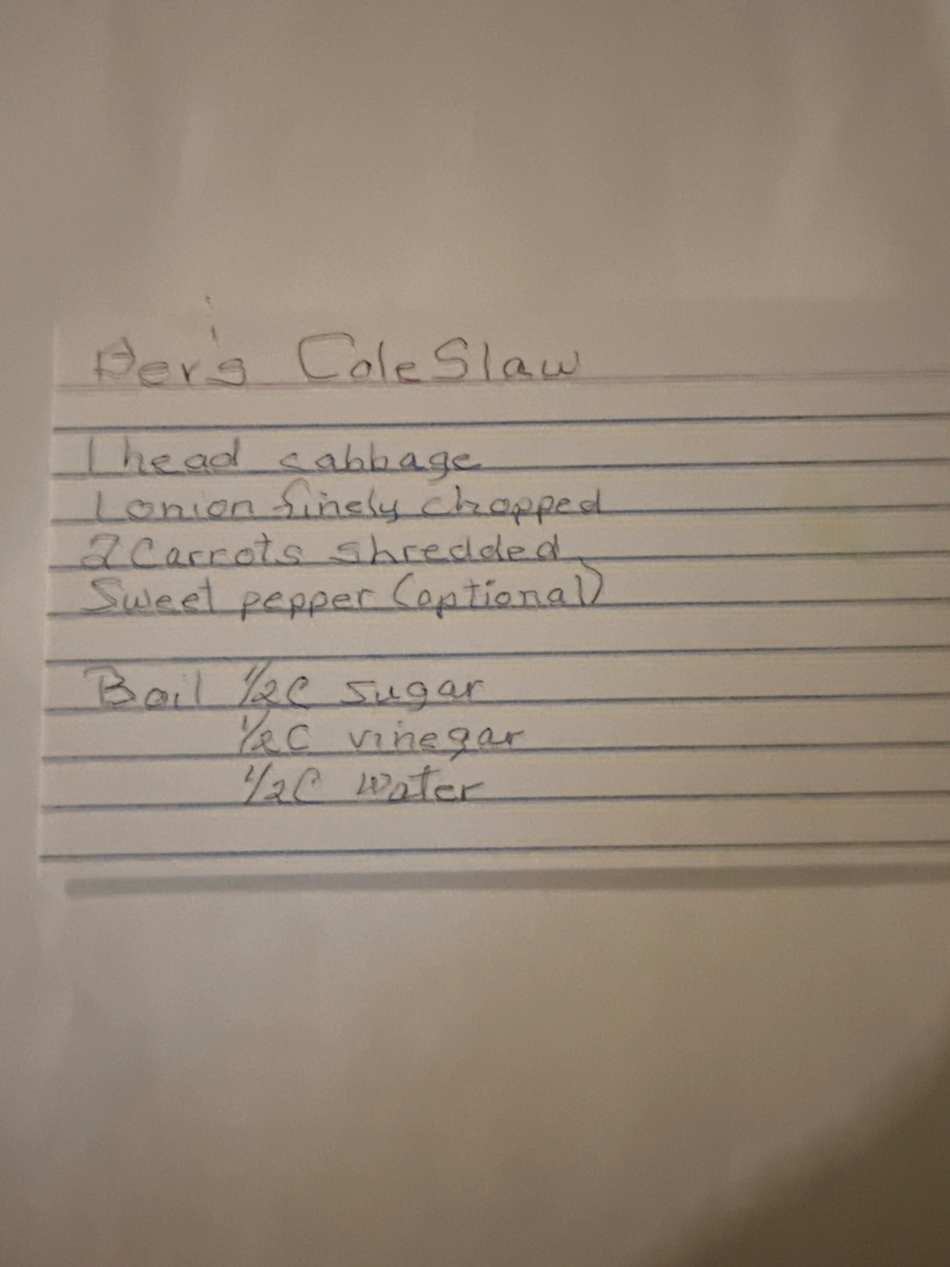 Bev’s Coleslaw