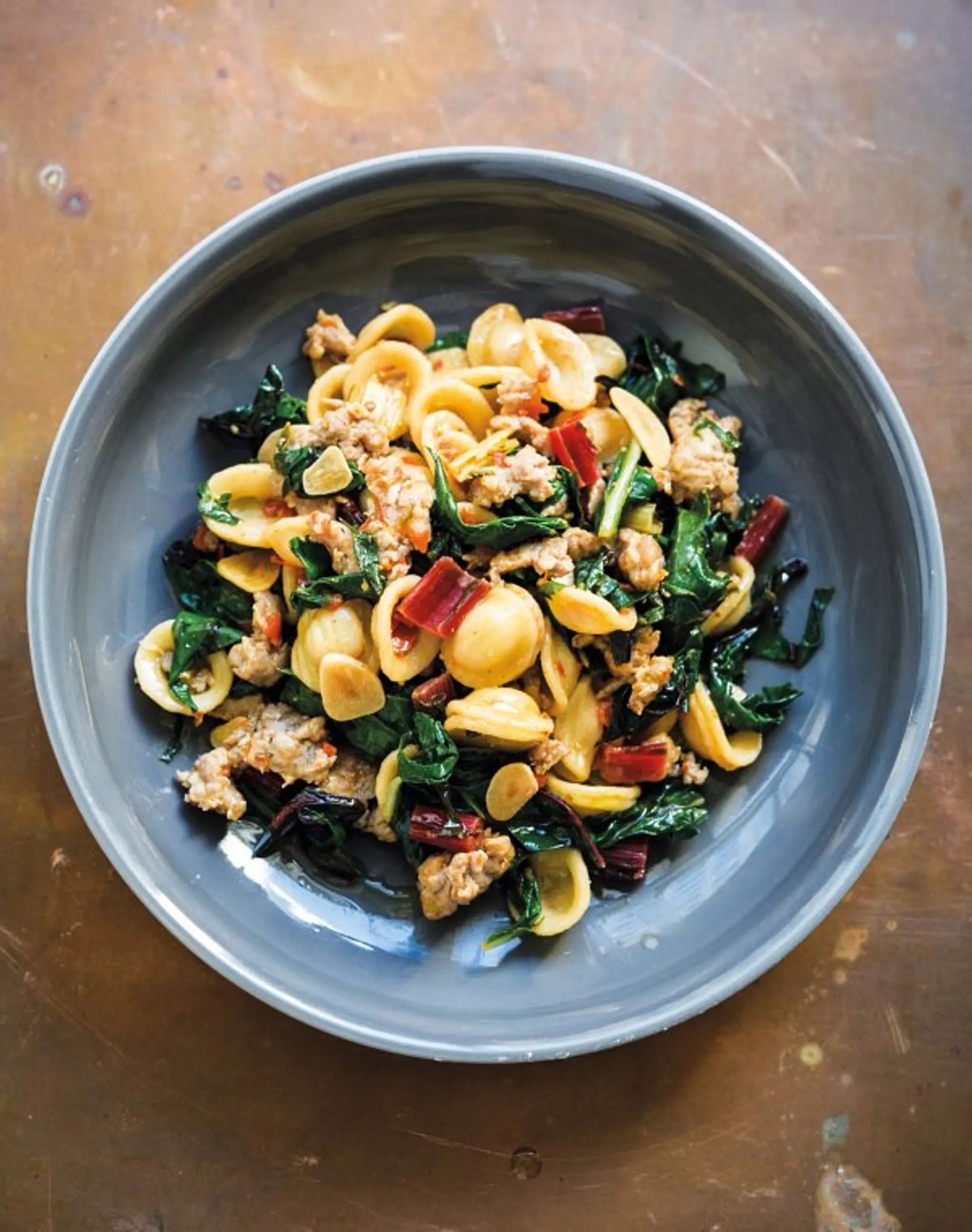 Orecchiette with Sausage and Chard