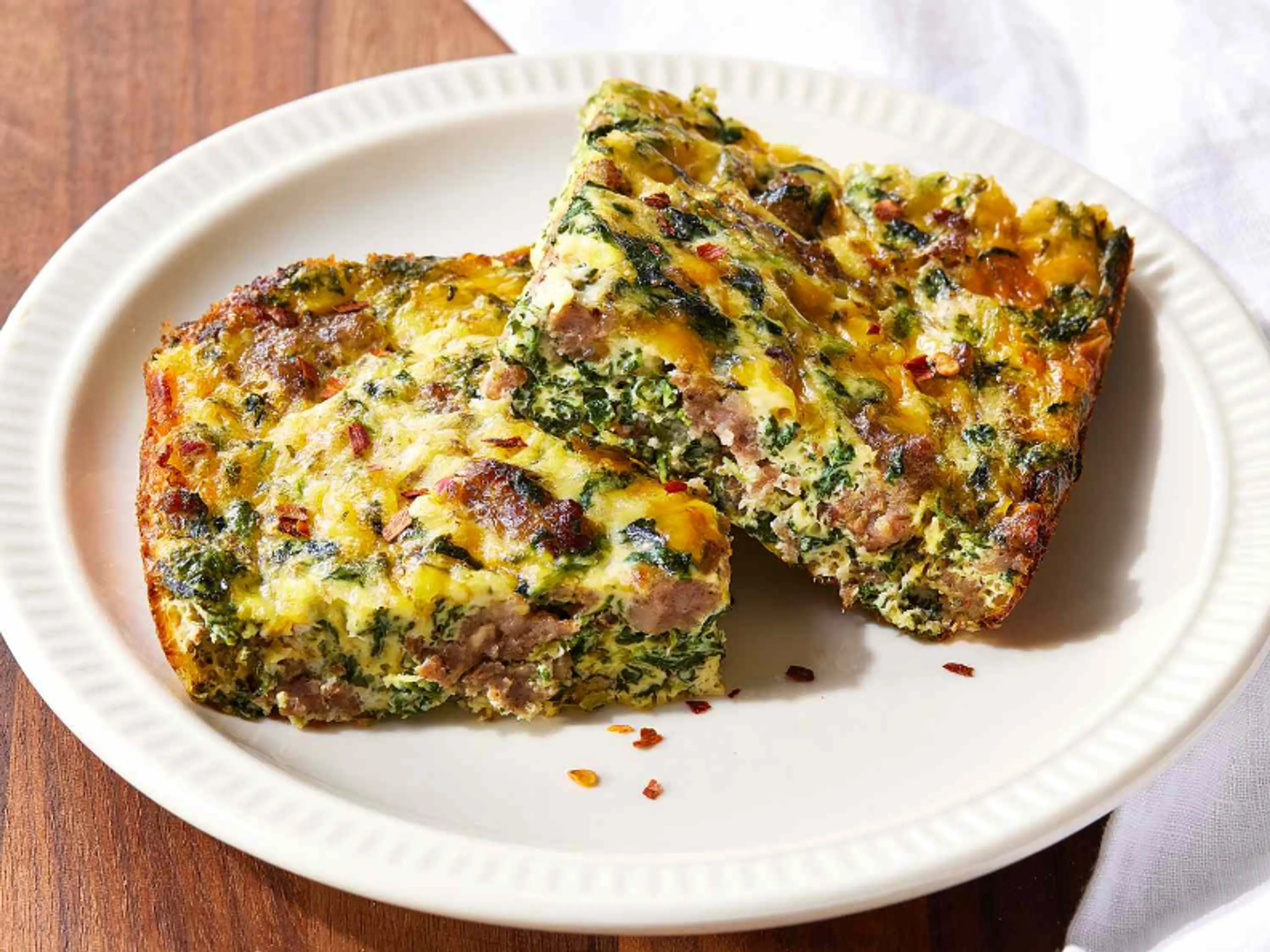 Spinach, Sausage, and Egg Casserole
