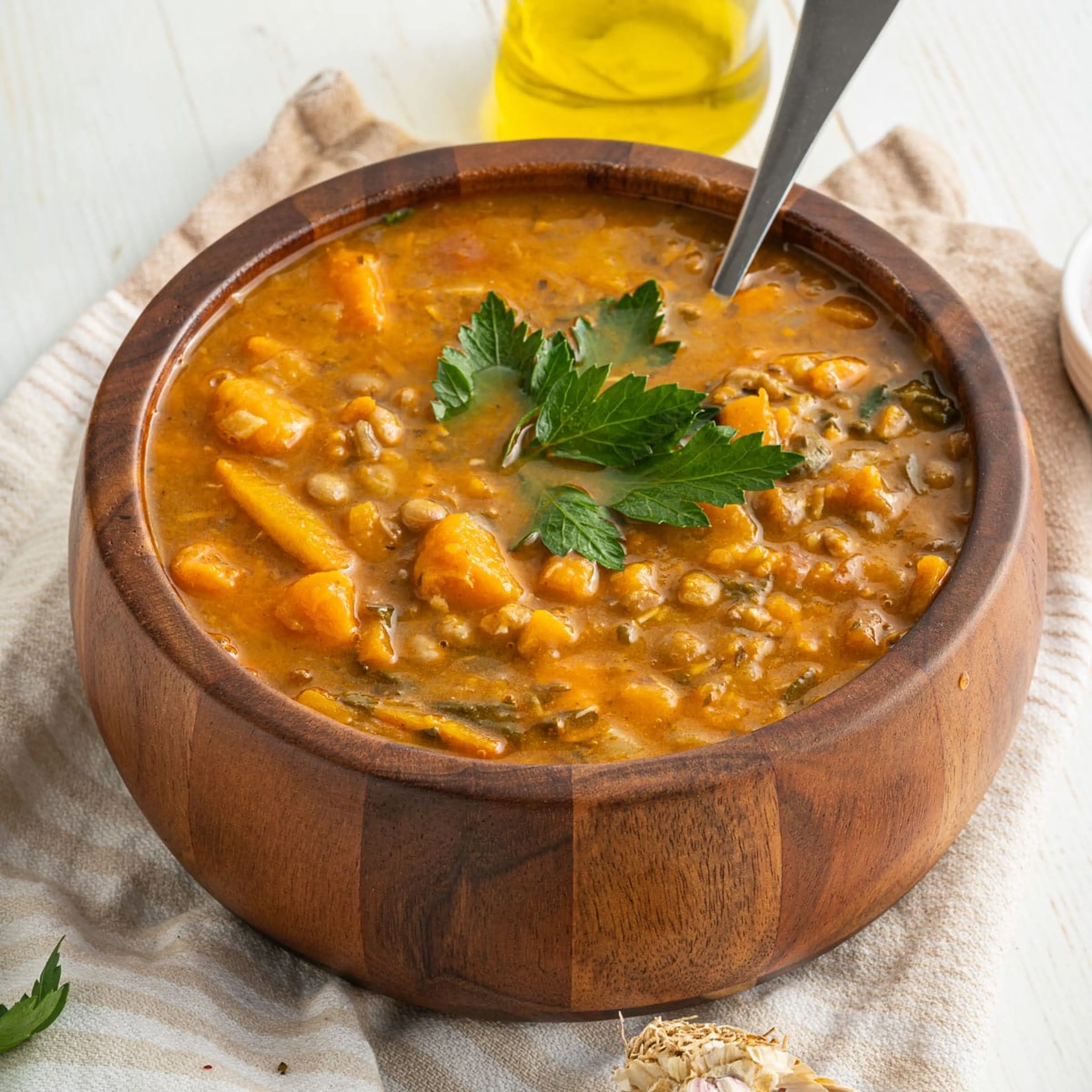 Sweet Potato Lentil Soup (Vegan & Vegetarian)