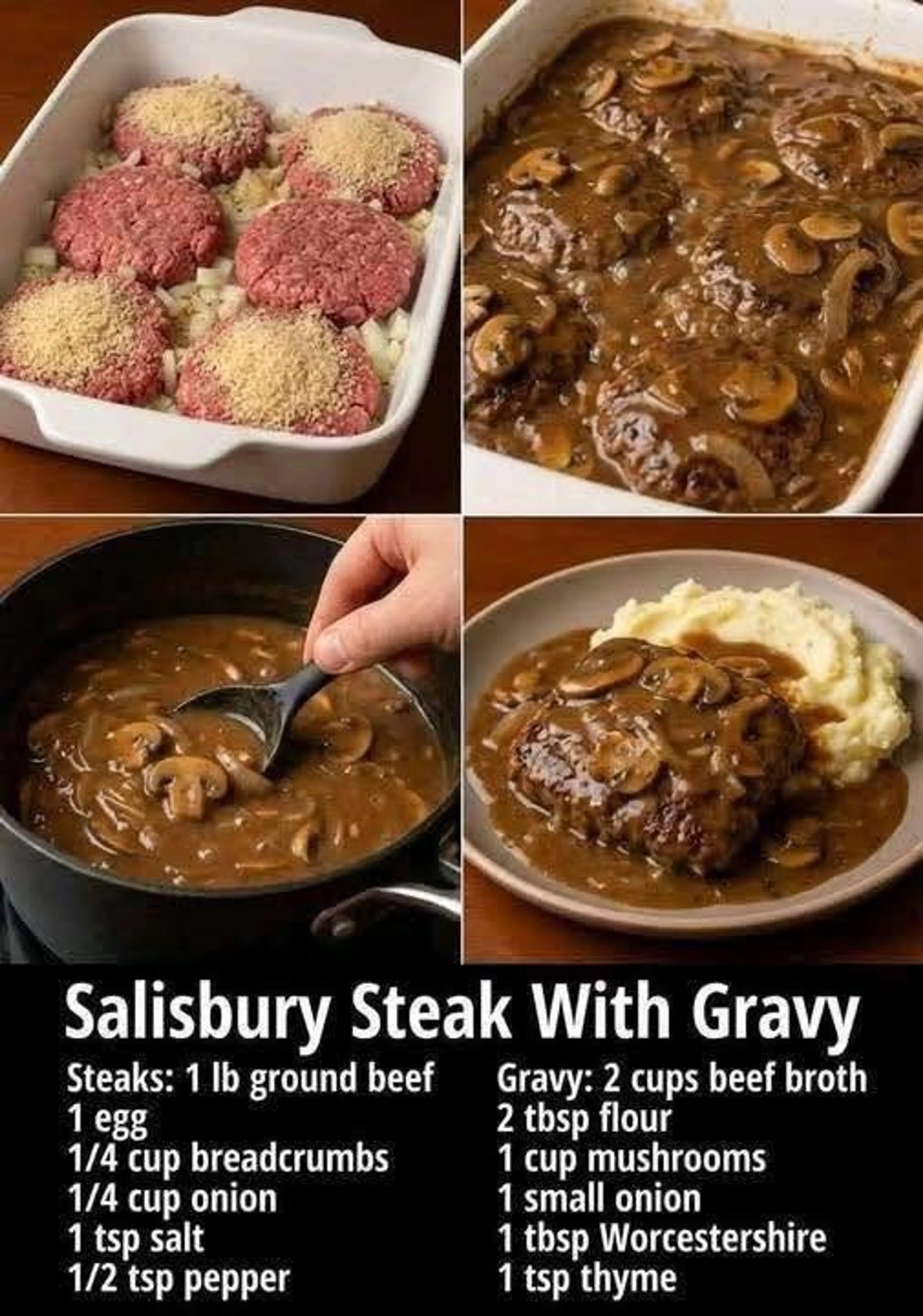 Salisbury Steak with Onion Gravy -don't Lose This Recipe