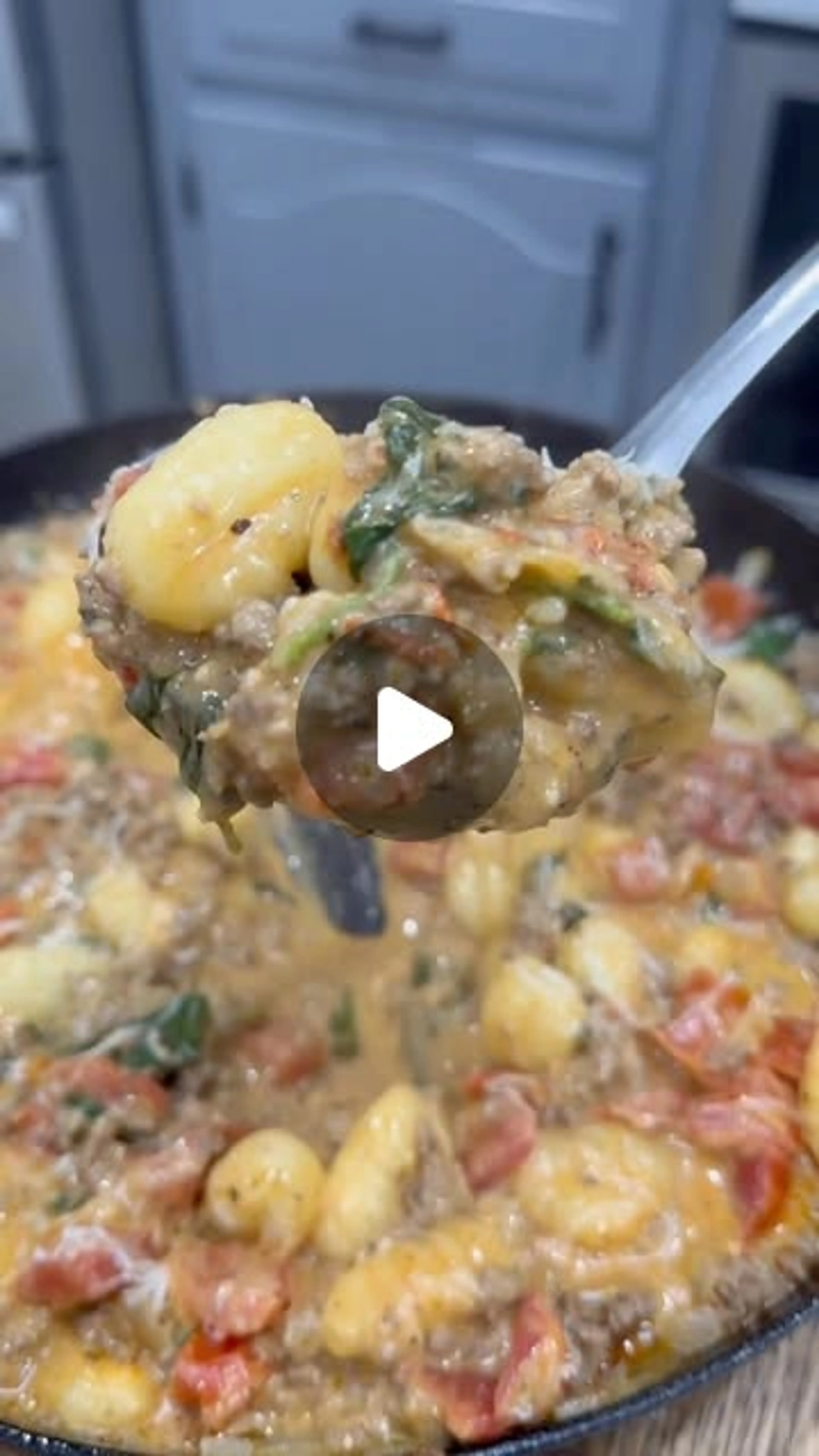 Creamy Beef & Gnocchi Skillet