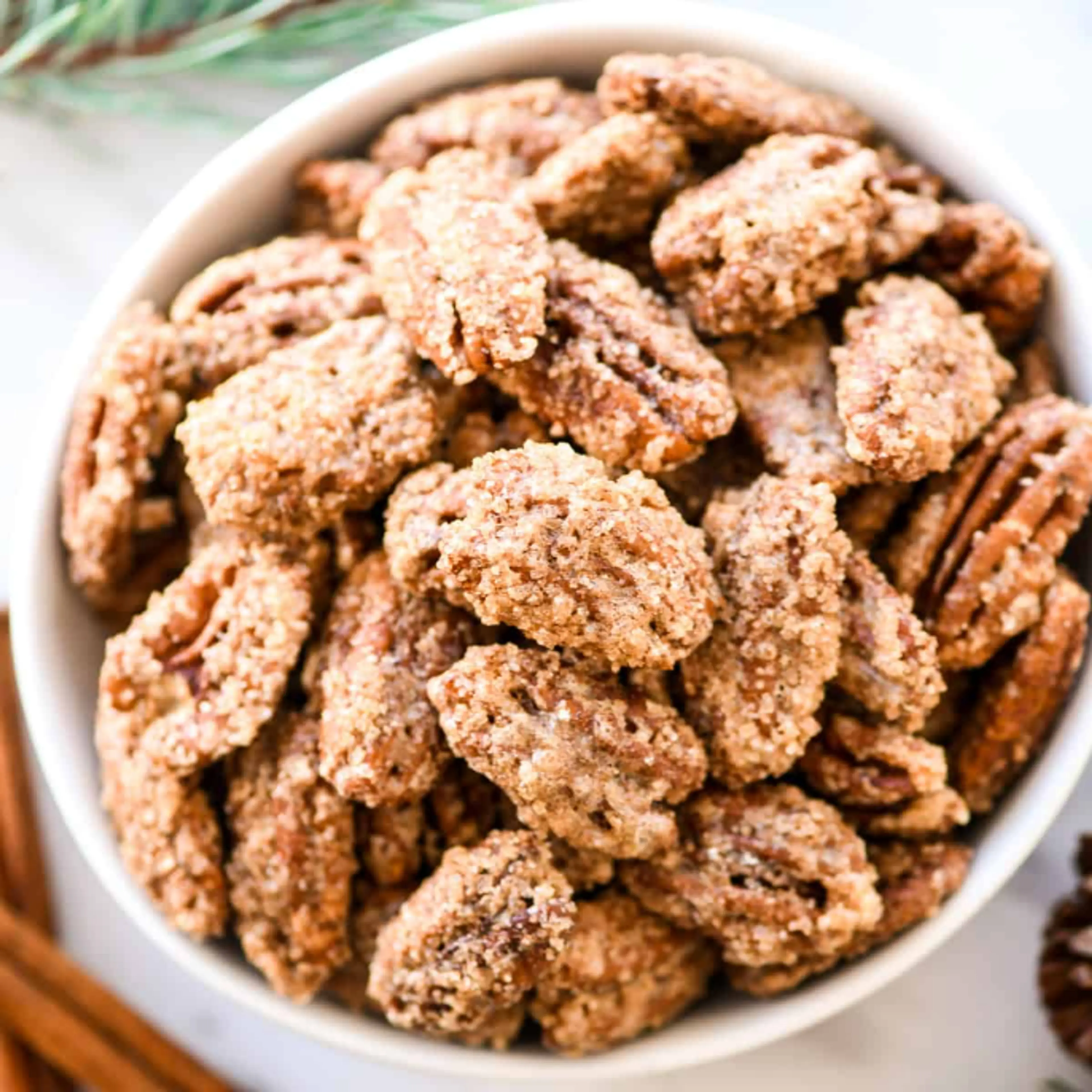 Cinnamon Sugar Pecans (Candied Pecans)