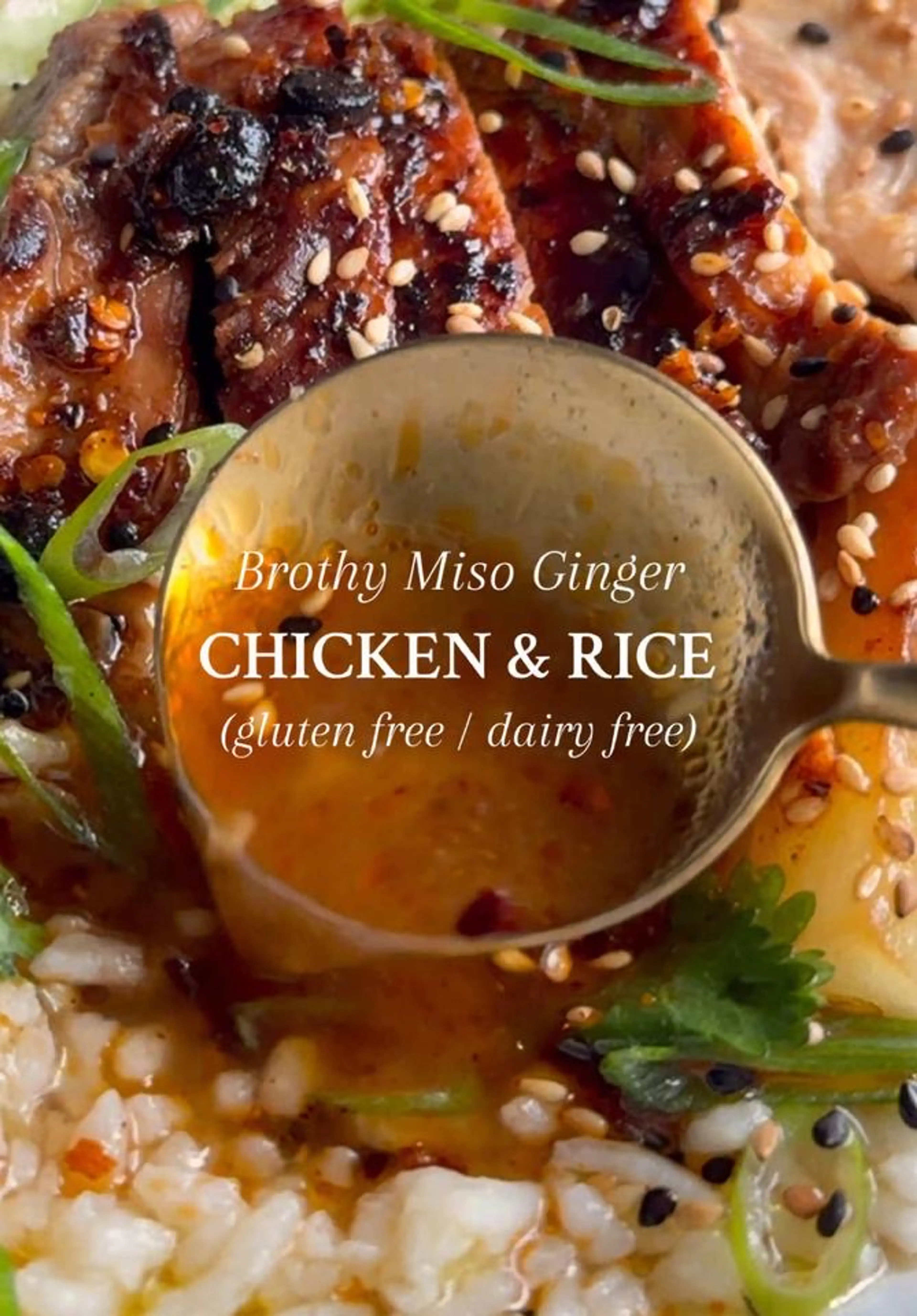 Brothy Miso Ginger Chicken & Rice (gf / Df) ✨ the Most Delic