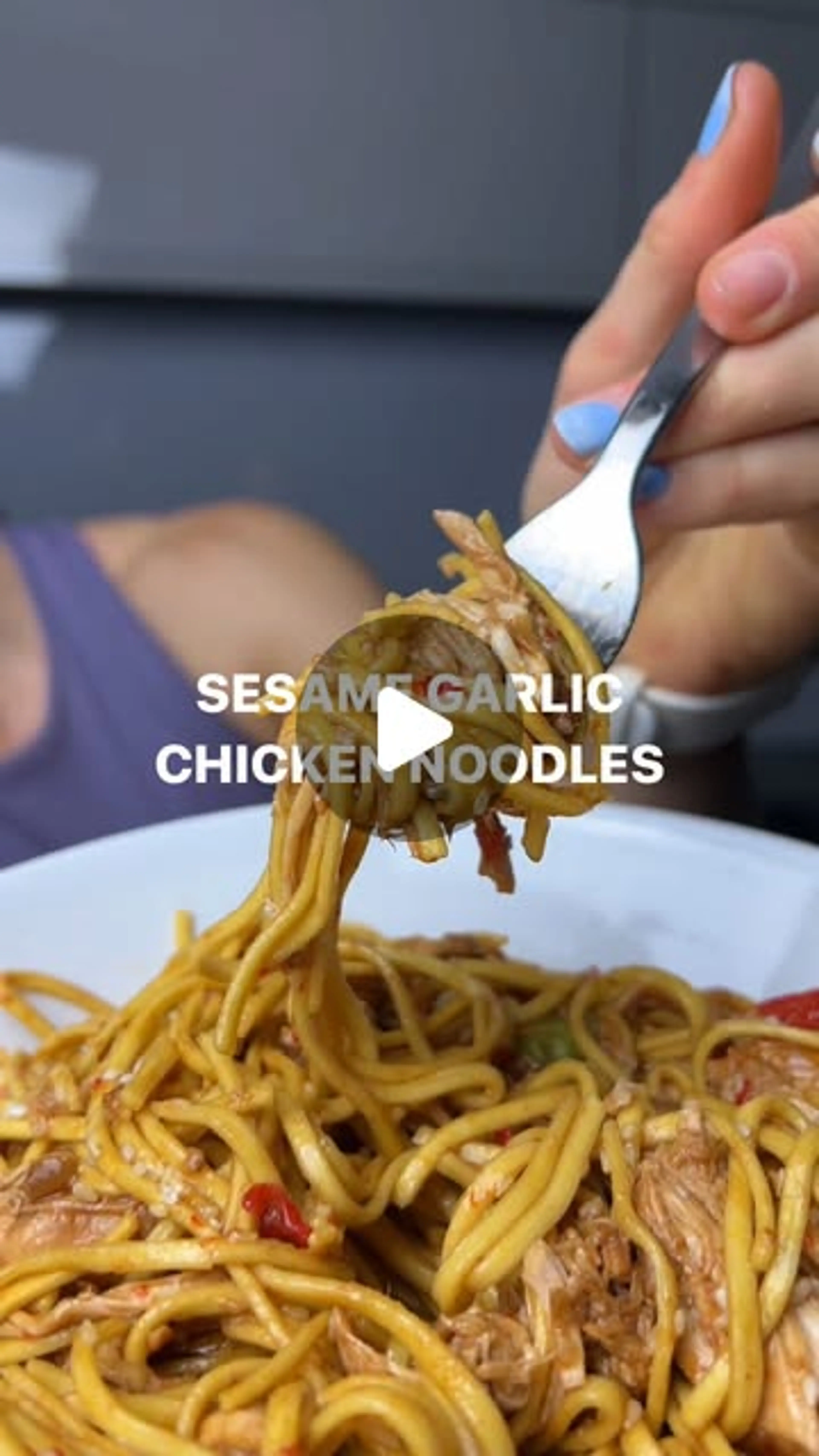 Sesame Garlic Chicken Noodles