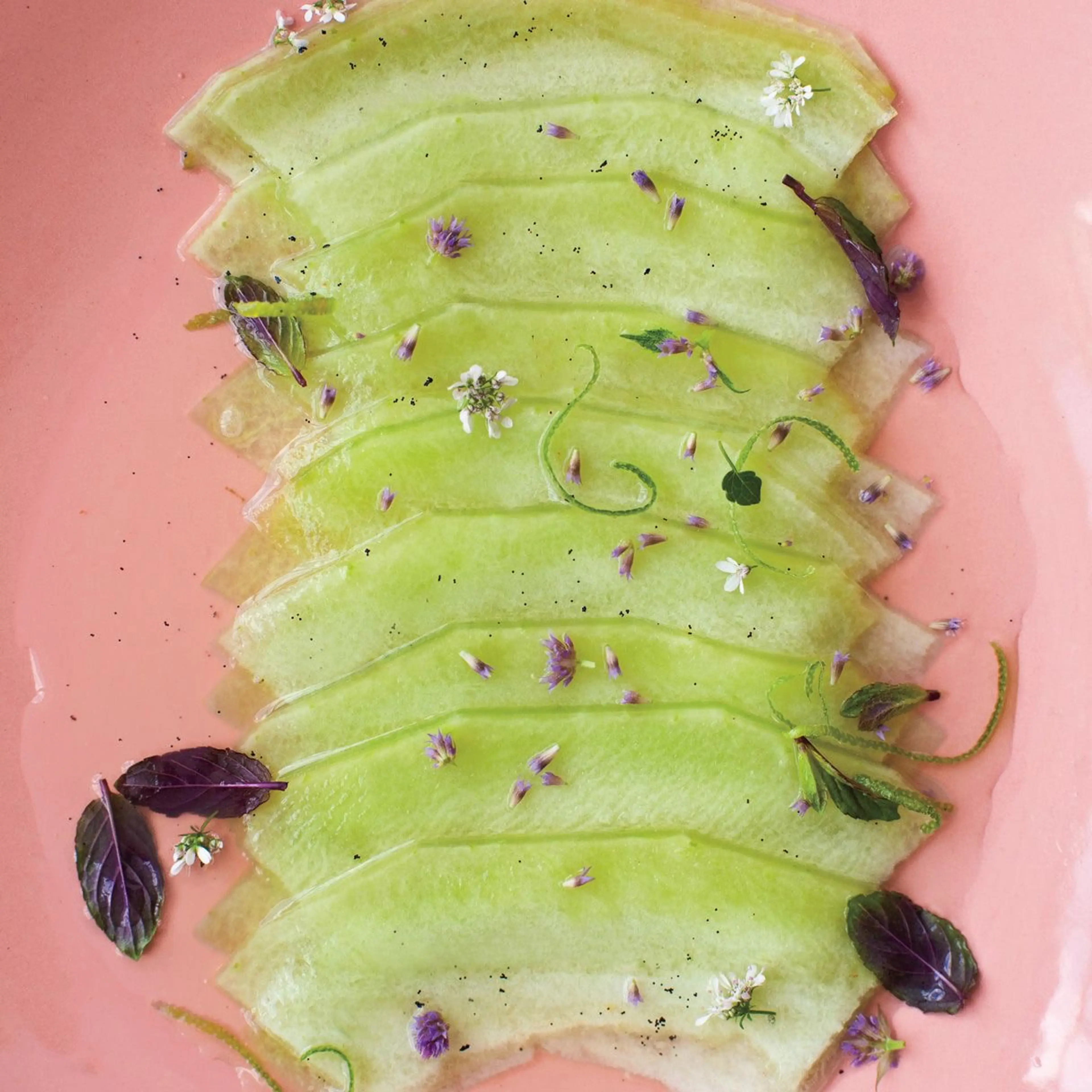 Melon Carpaccio with Lime