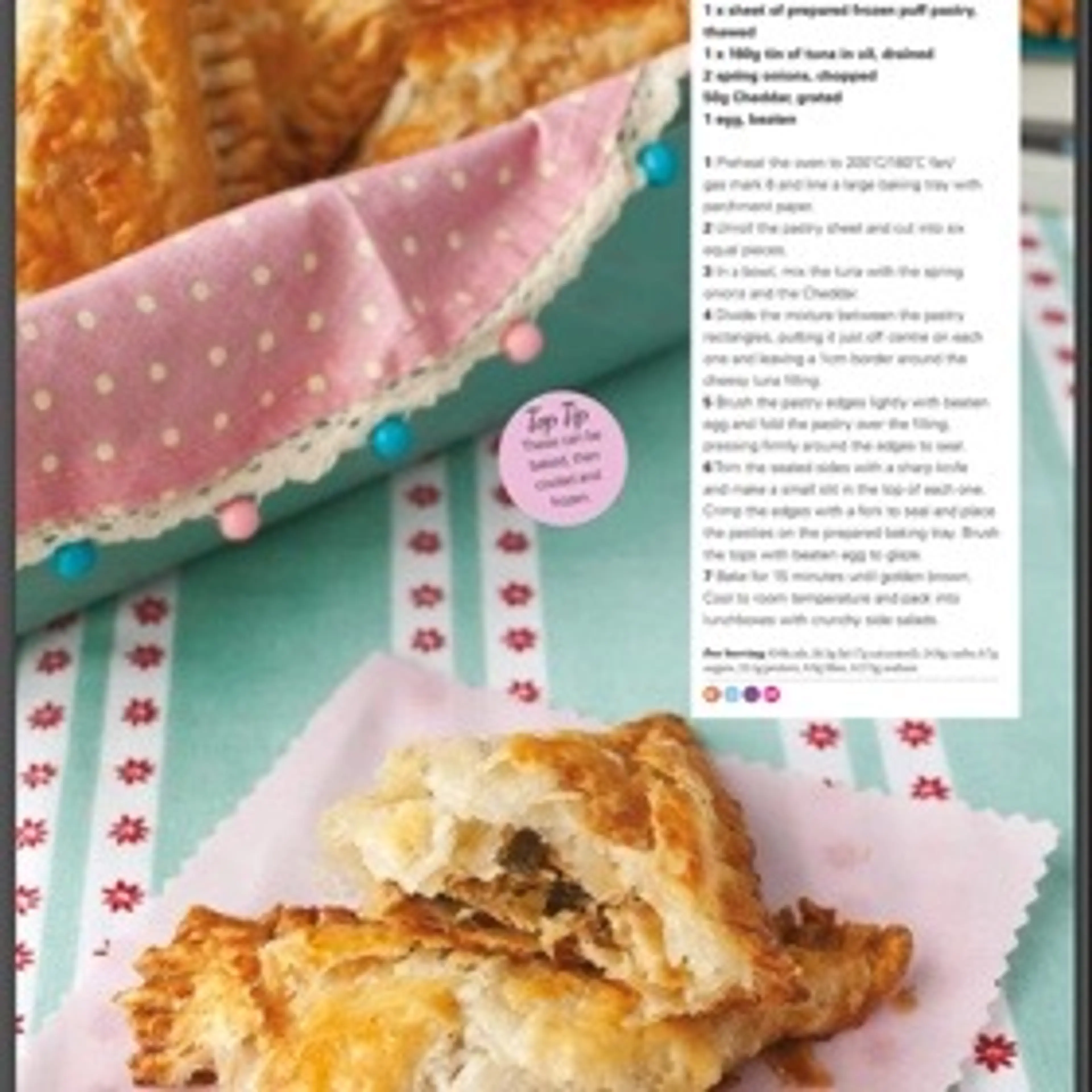 Cheesy Tuna Pasties