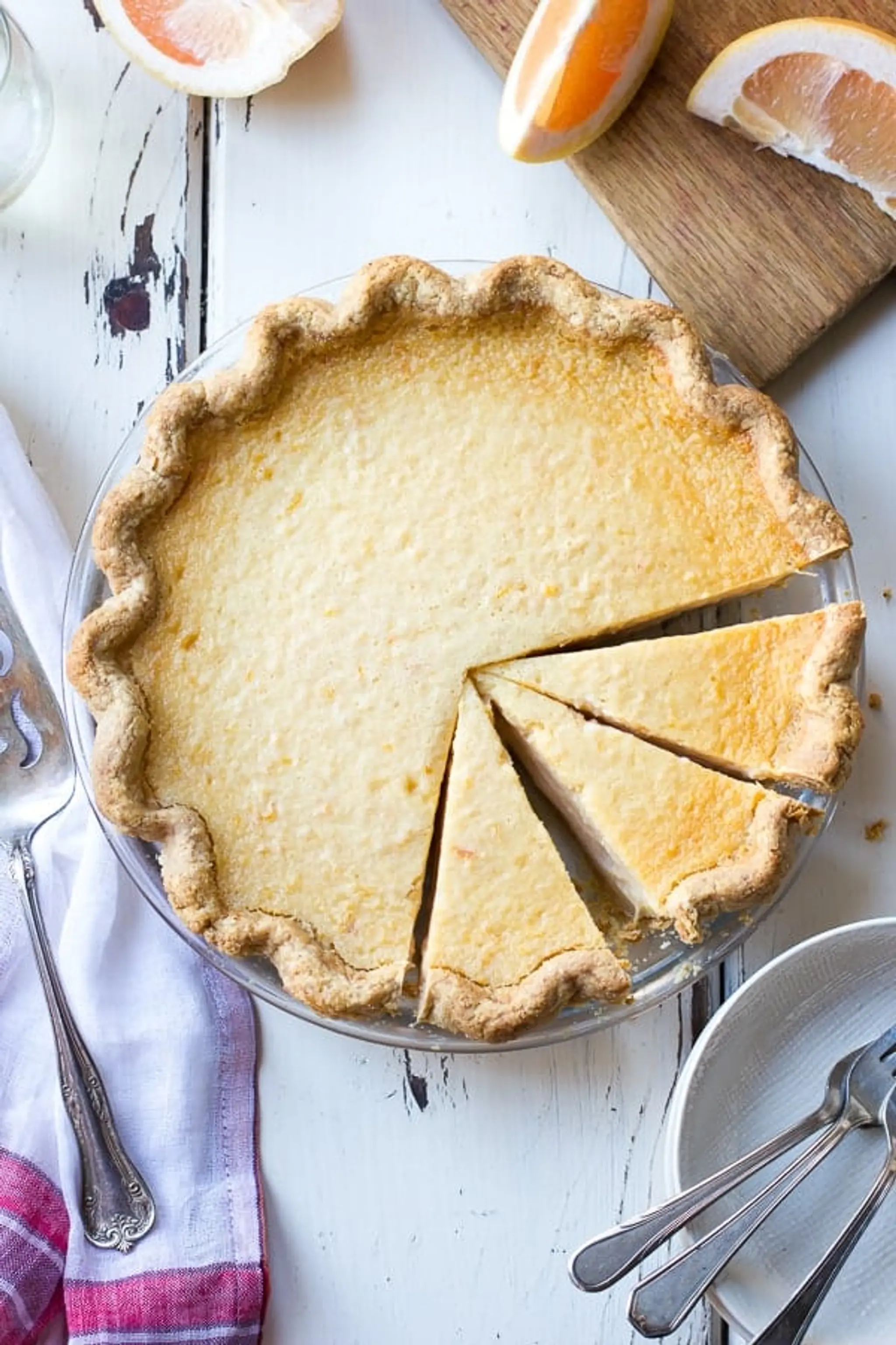 Grapefruit Custard Pie {Gluten-Free}