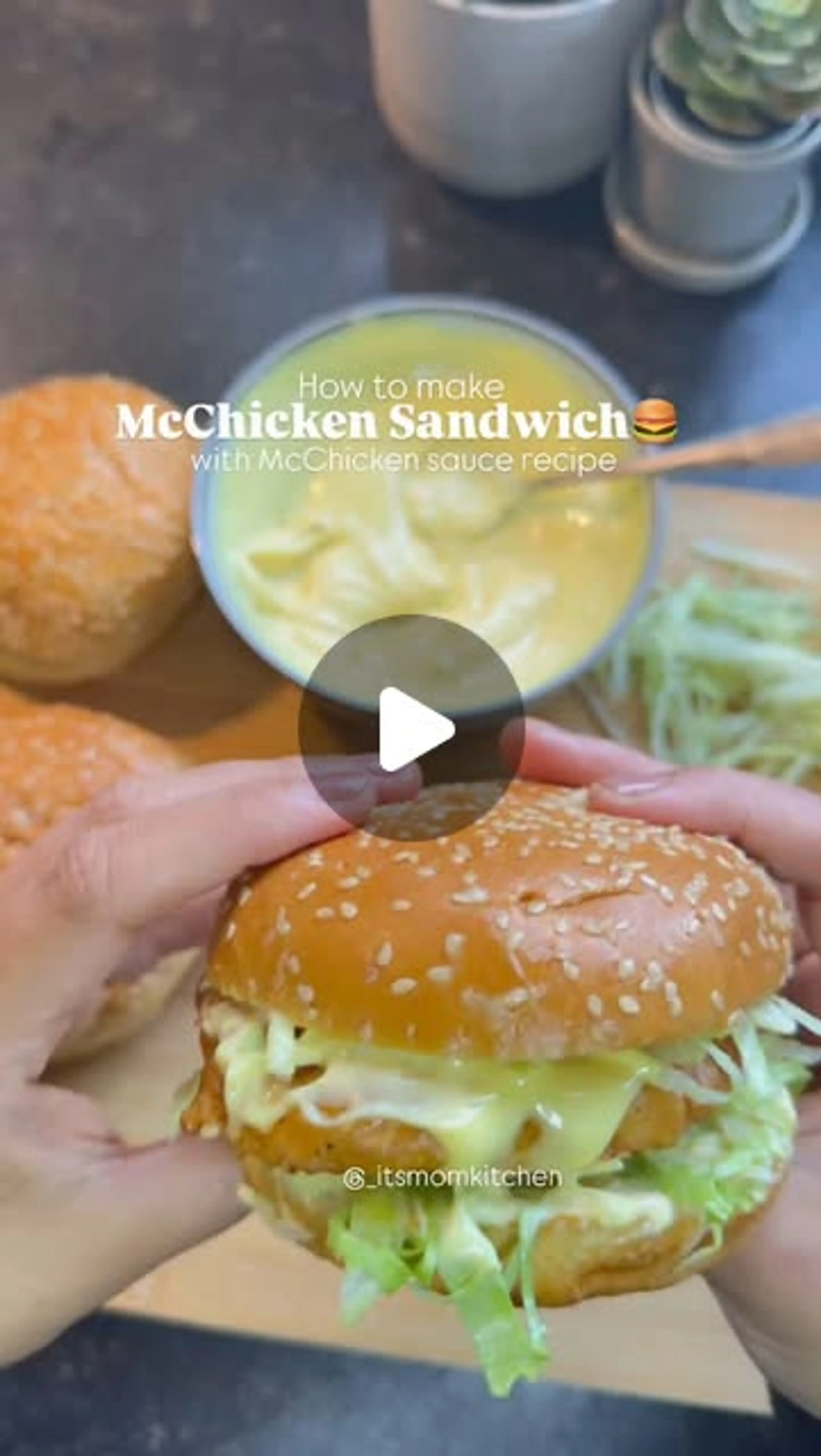 Mcchicken Sandwich with Mayo Sauce
