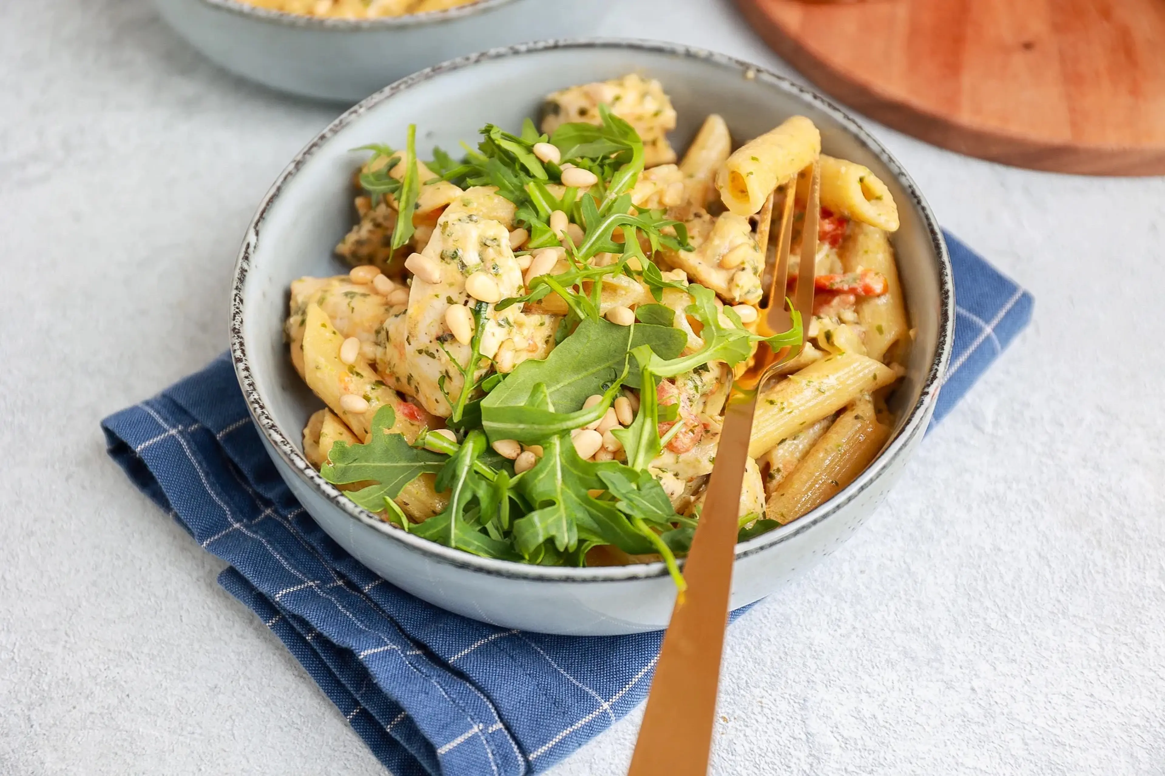 Pasta kip pesto