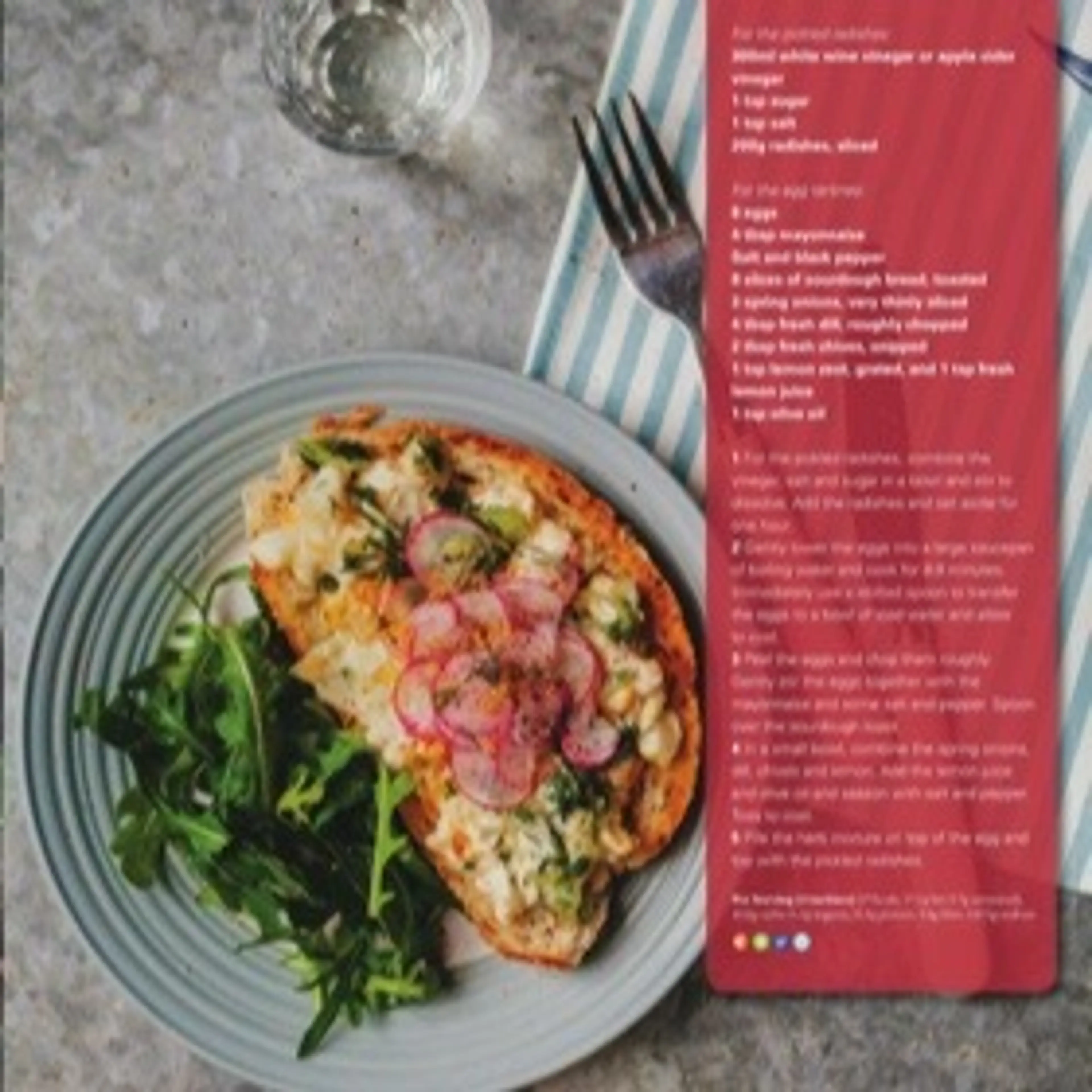 Herbed Egg Salad Tarttines With Quick-pickled Radishes