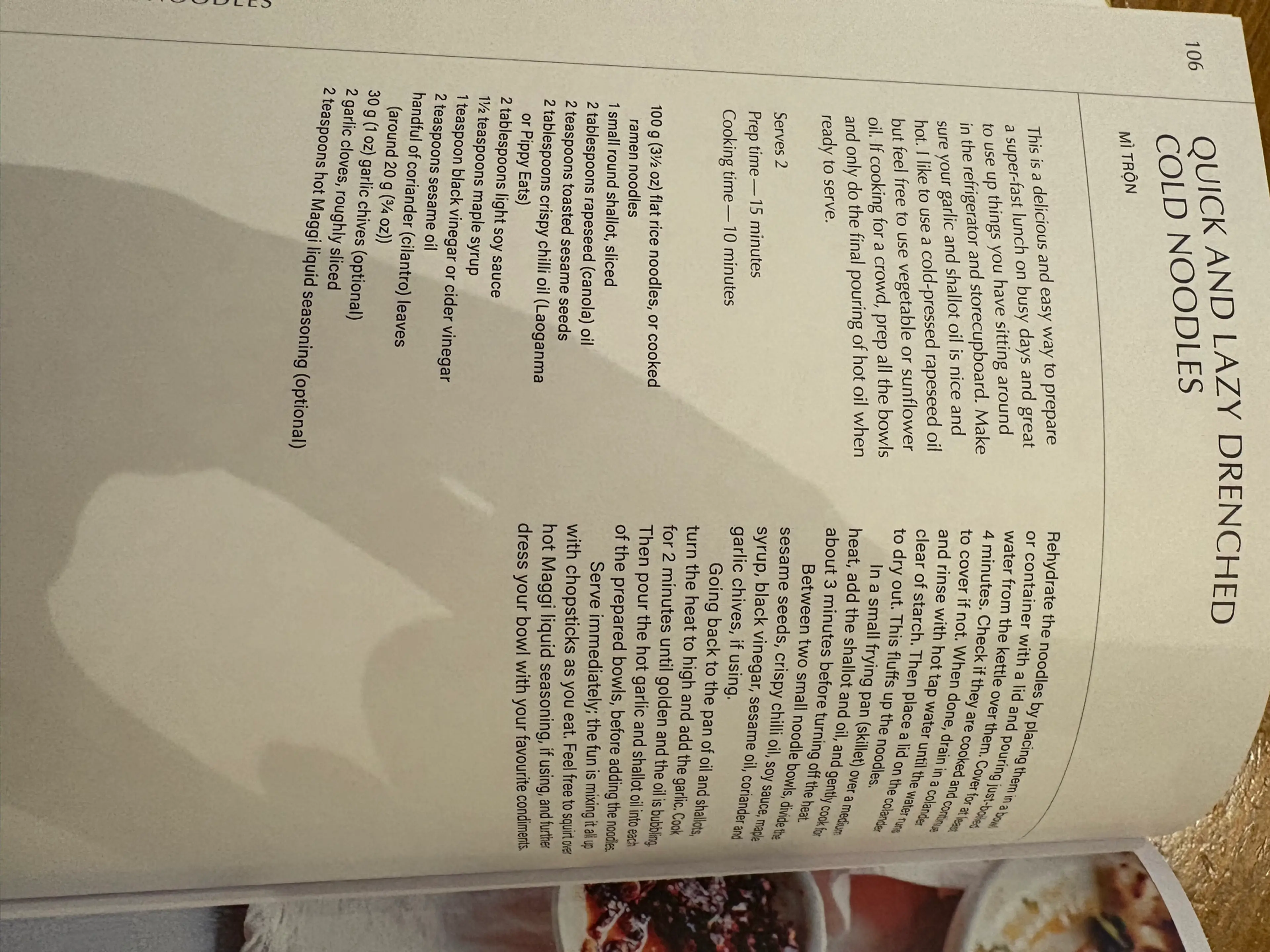 COLD NOODLES QUICK AND LAZY DRENCHED