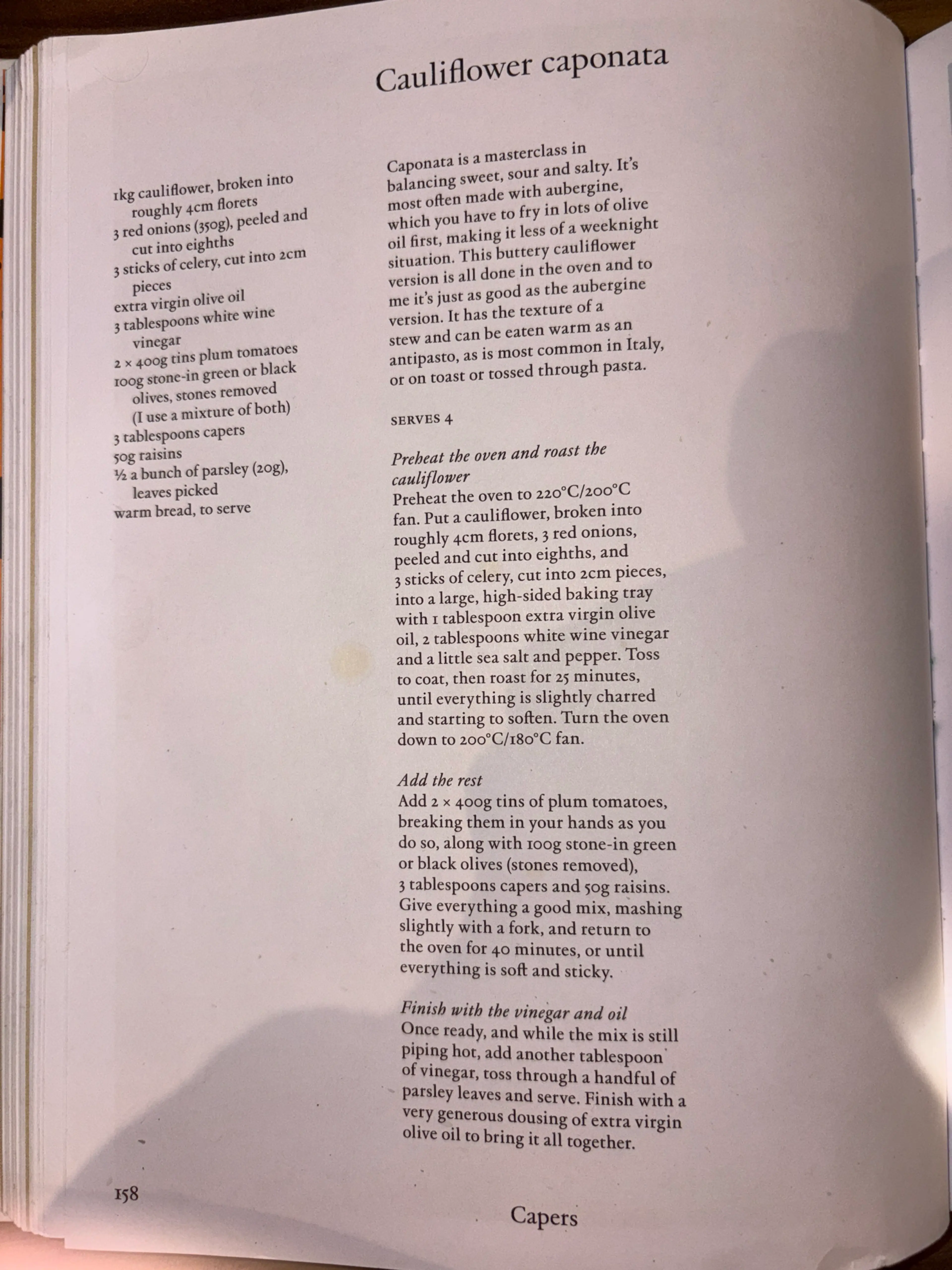 Cauliflower caponata