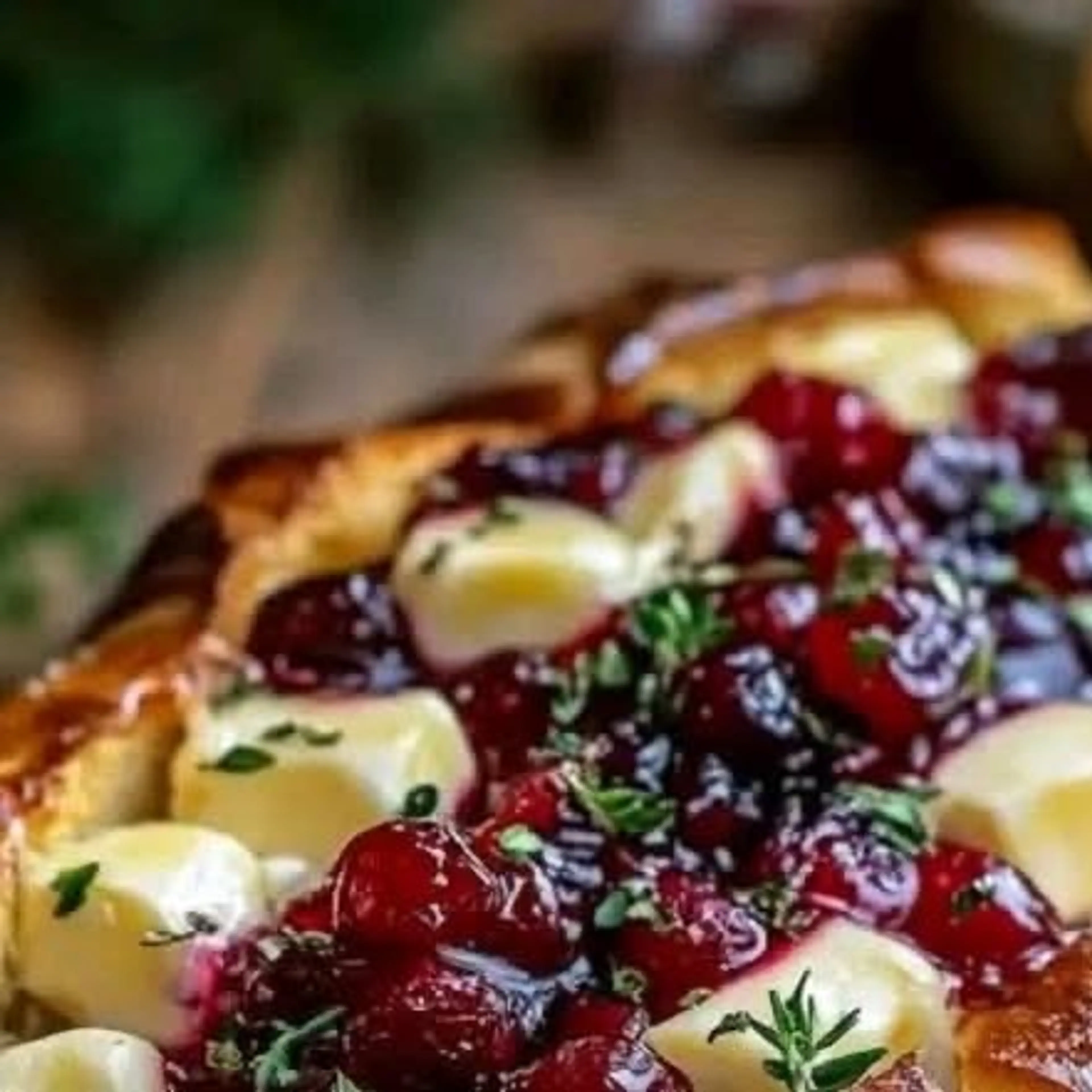 Garlic Herb Sourdough Bread Stuffed with Brie & Cranberry