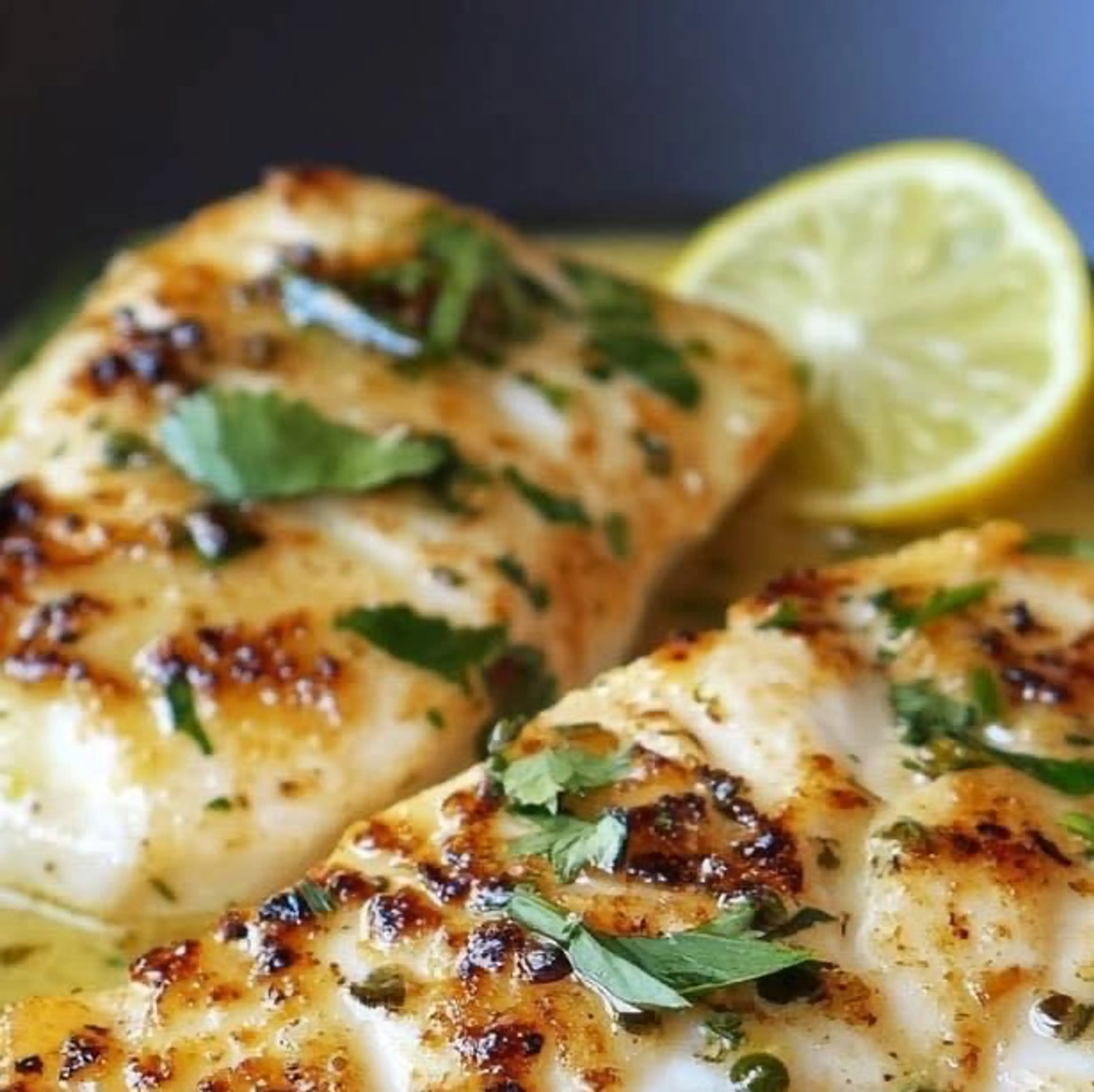 Coconut Lime Fish with Lemon Garlic Sauce