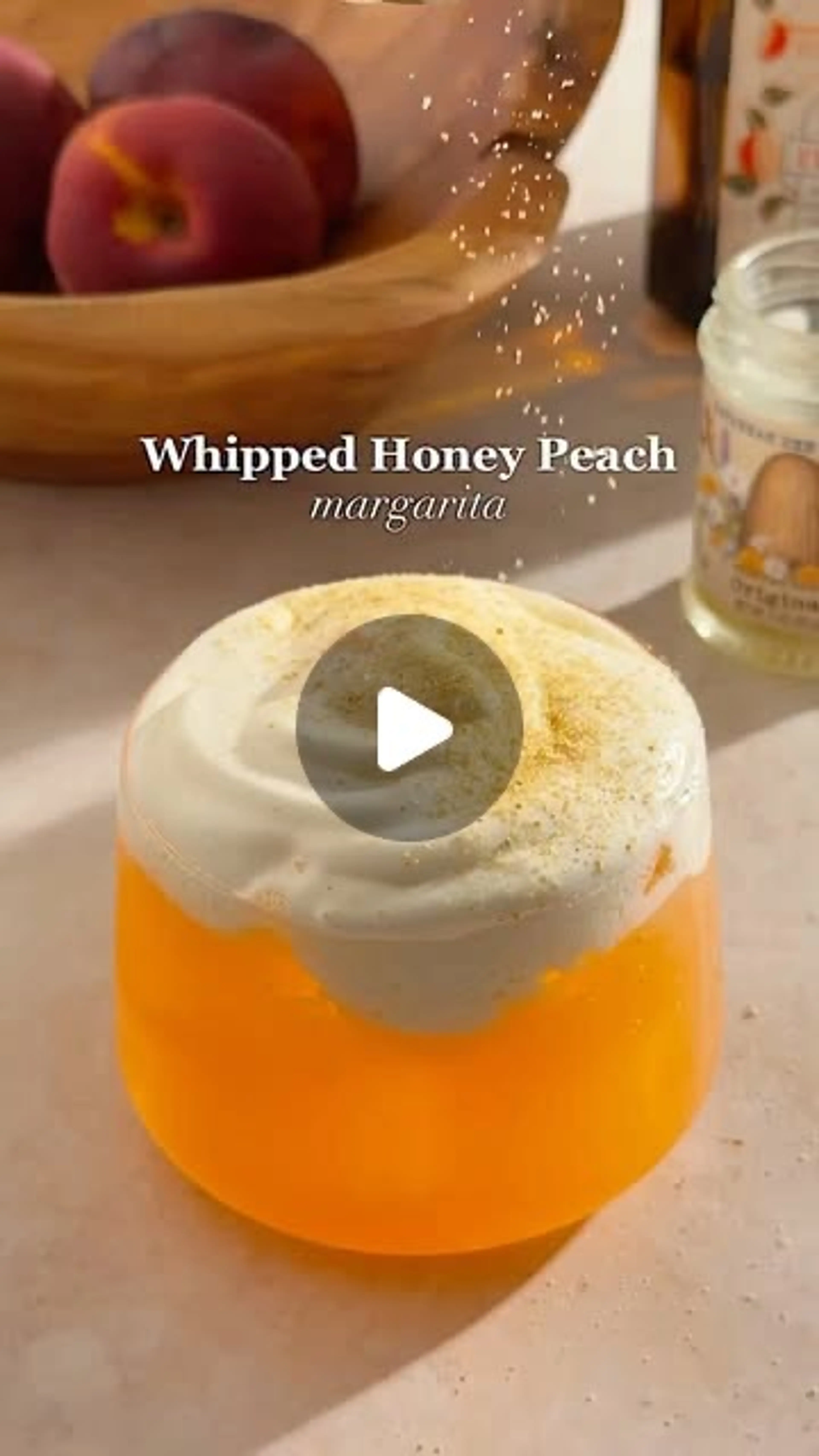 Whipped Honey Peach Margarita