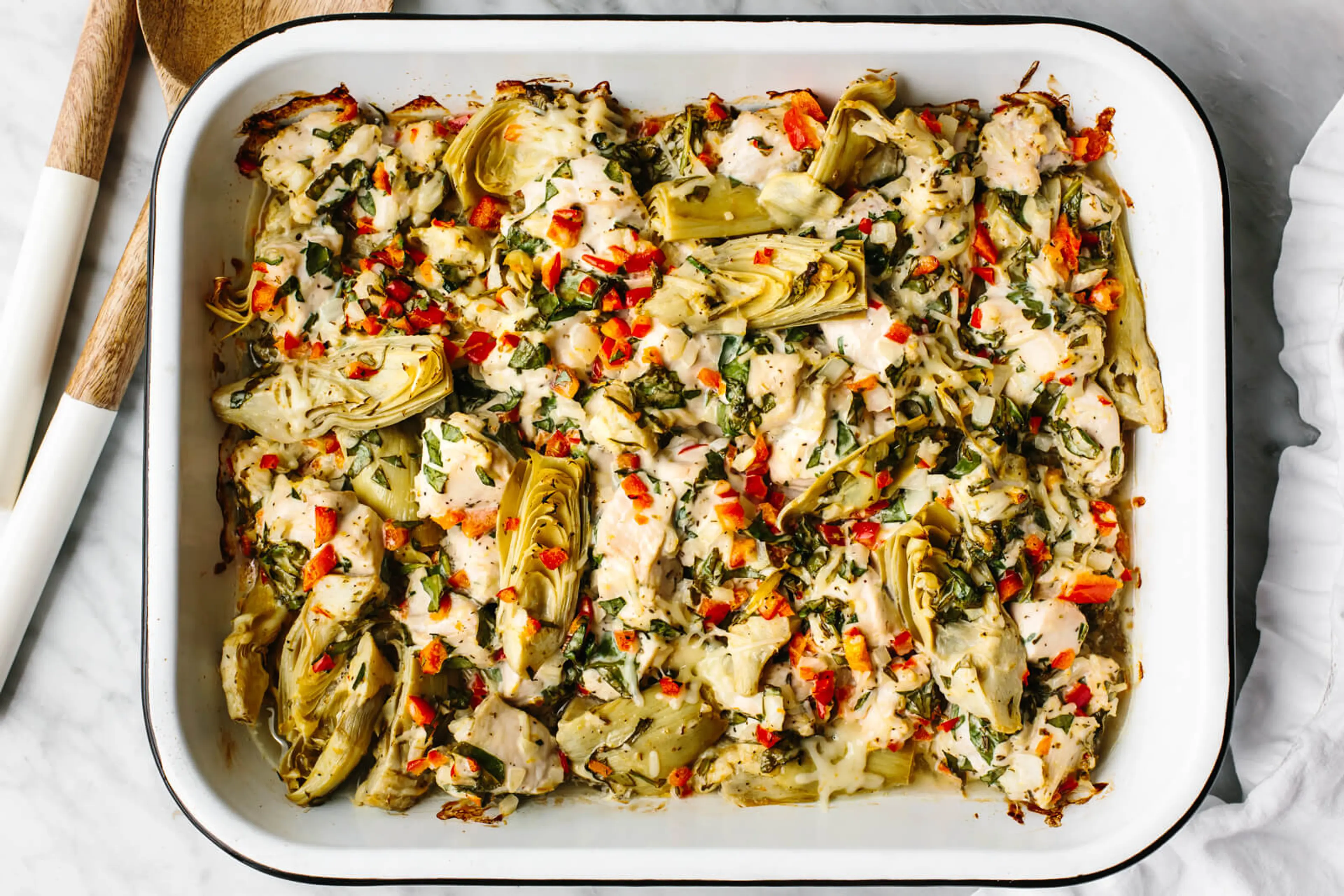 Spinach Artichoke Chicken Bake