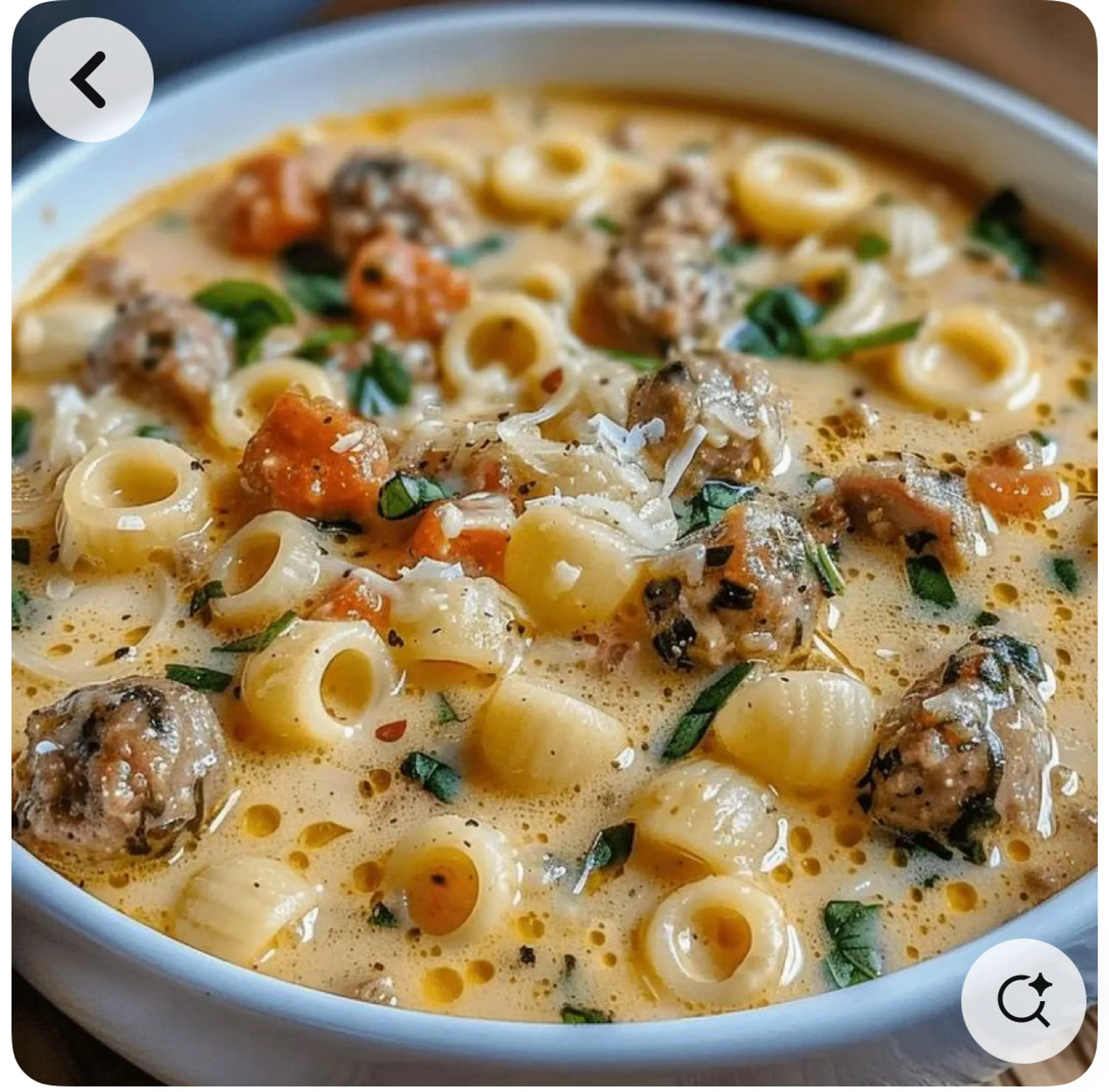 Italian Meatball & Parmesan Soup