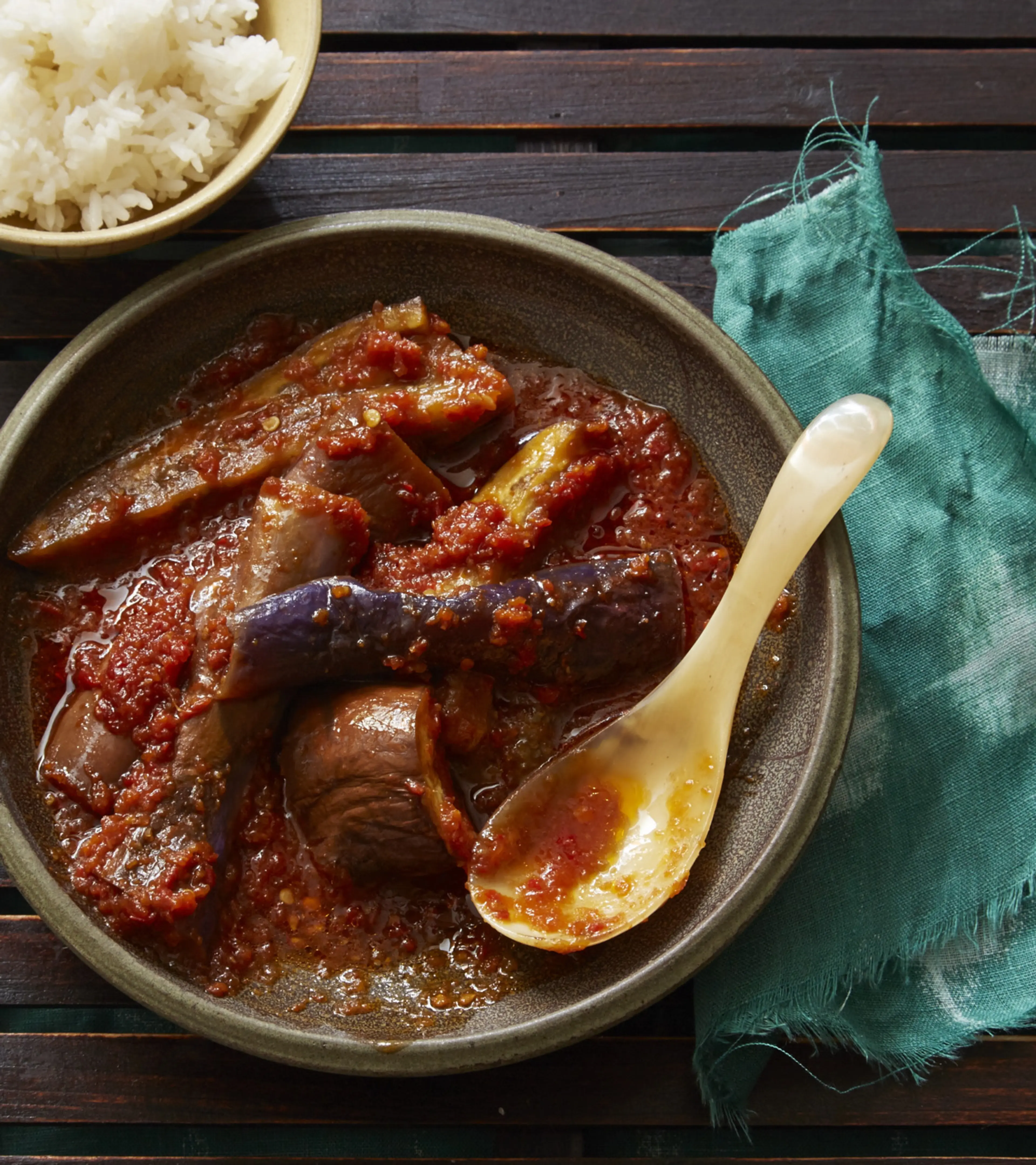 nonya sambal terung (Eggplant Sambal Malacca style)