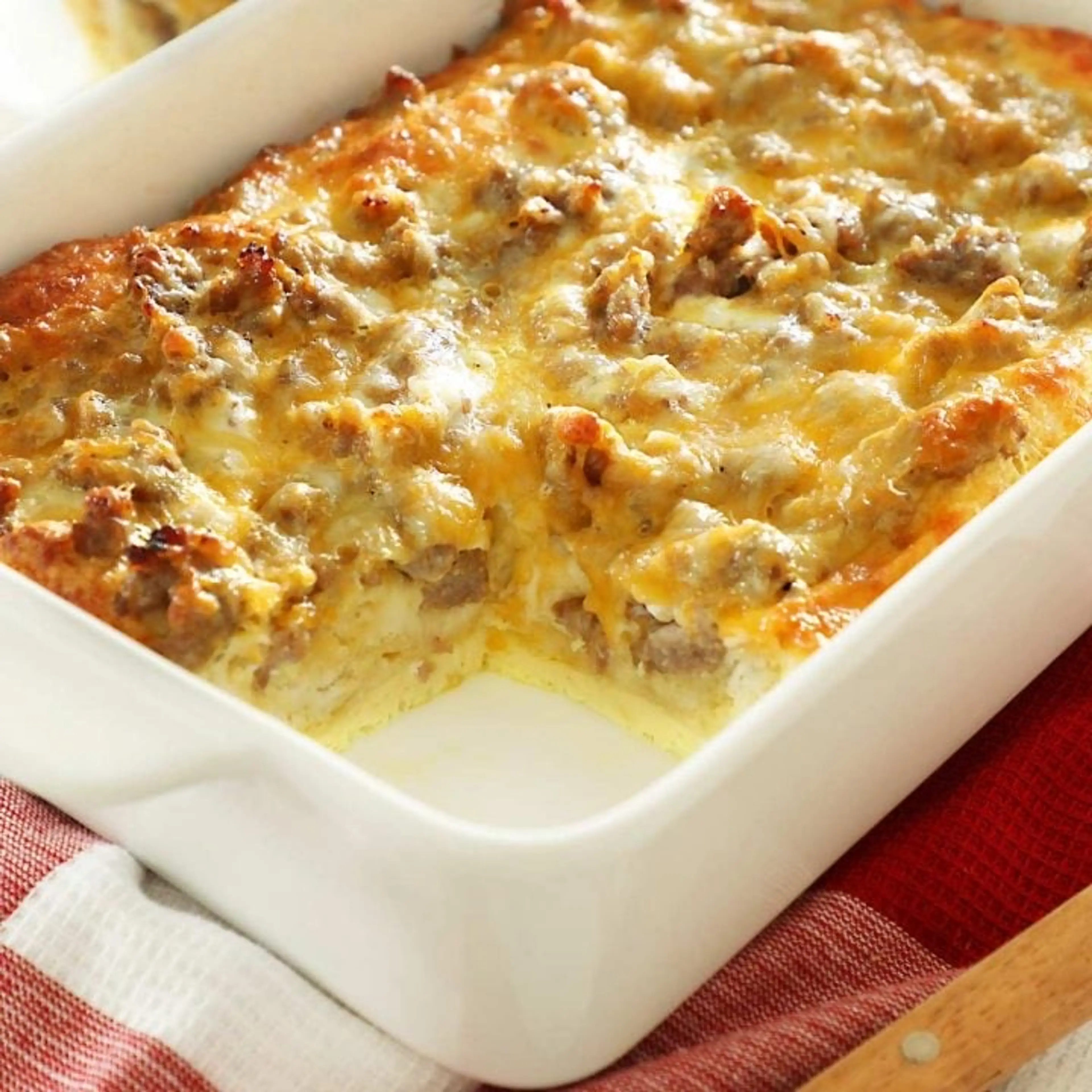 Breakfast Casserole with Biscuits