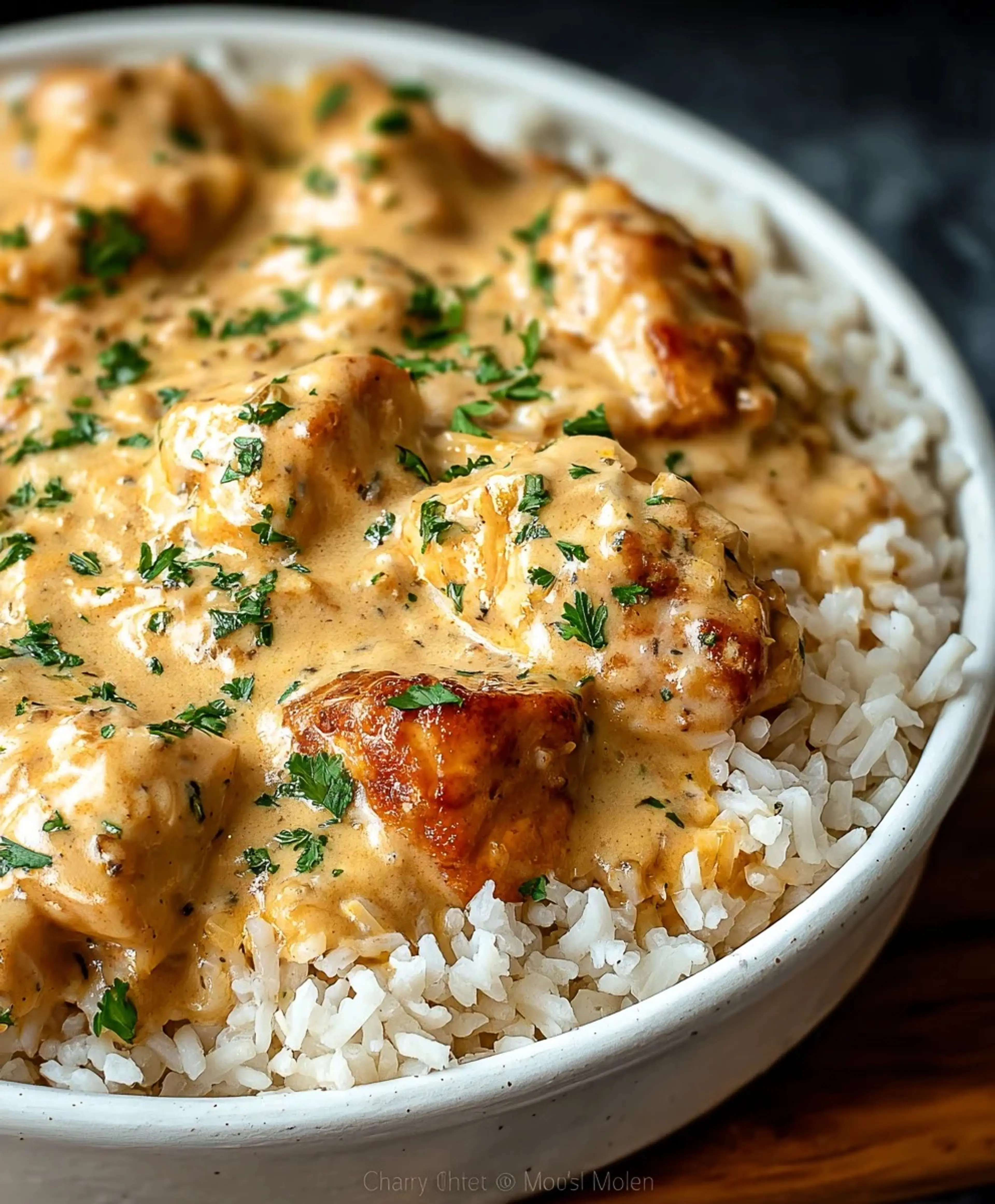 Creamy Smothered Chicken and Rice