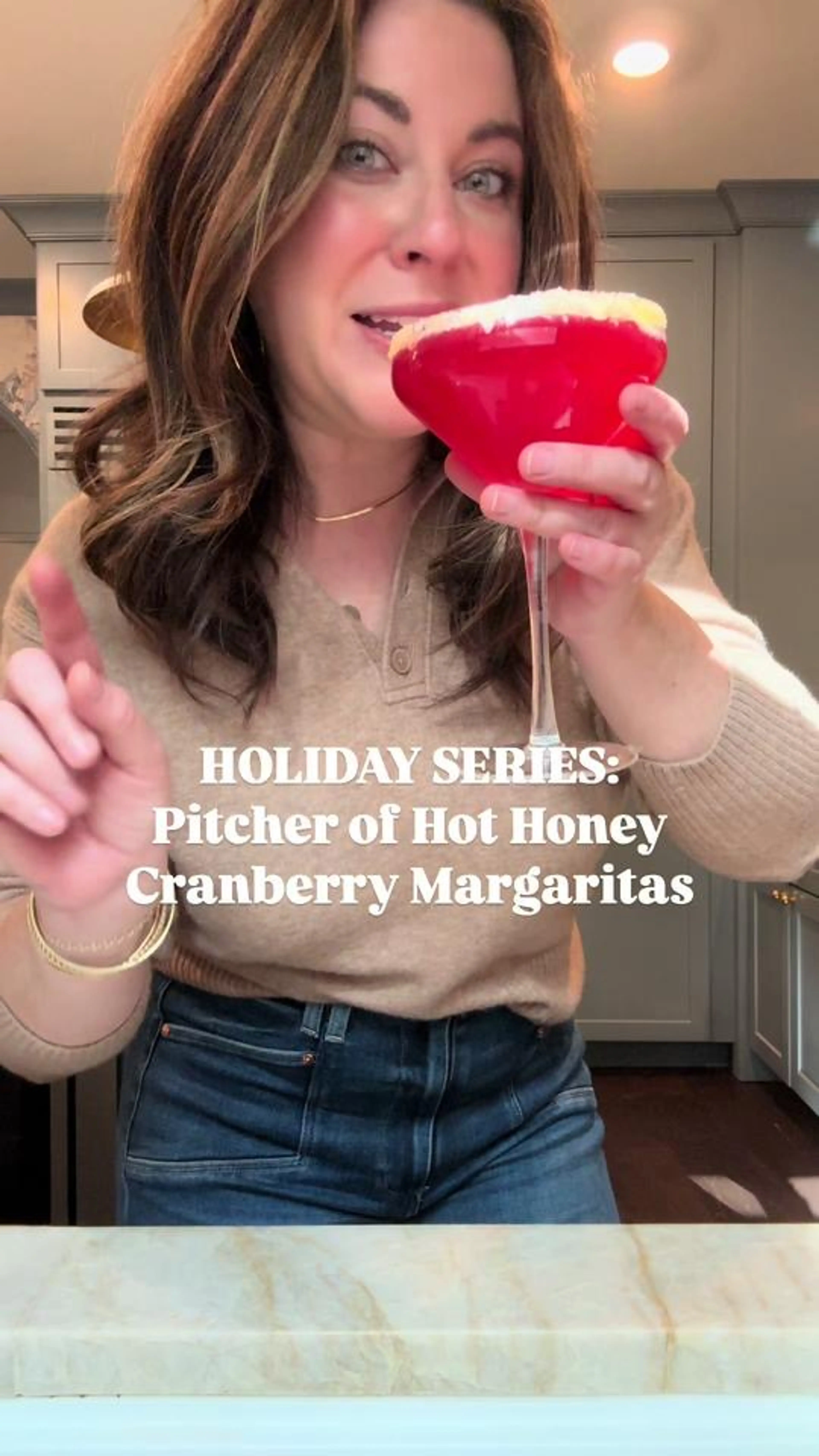 Hoiday Series: Pitcher of Hot Honey Cranberry Margaritas