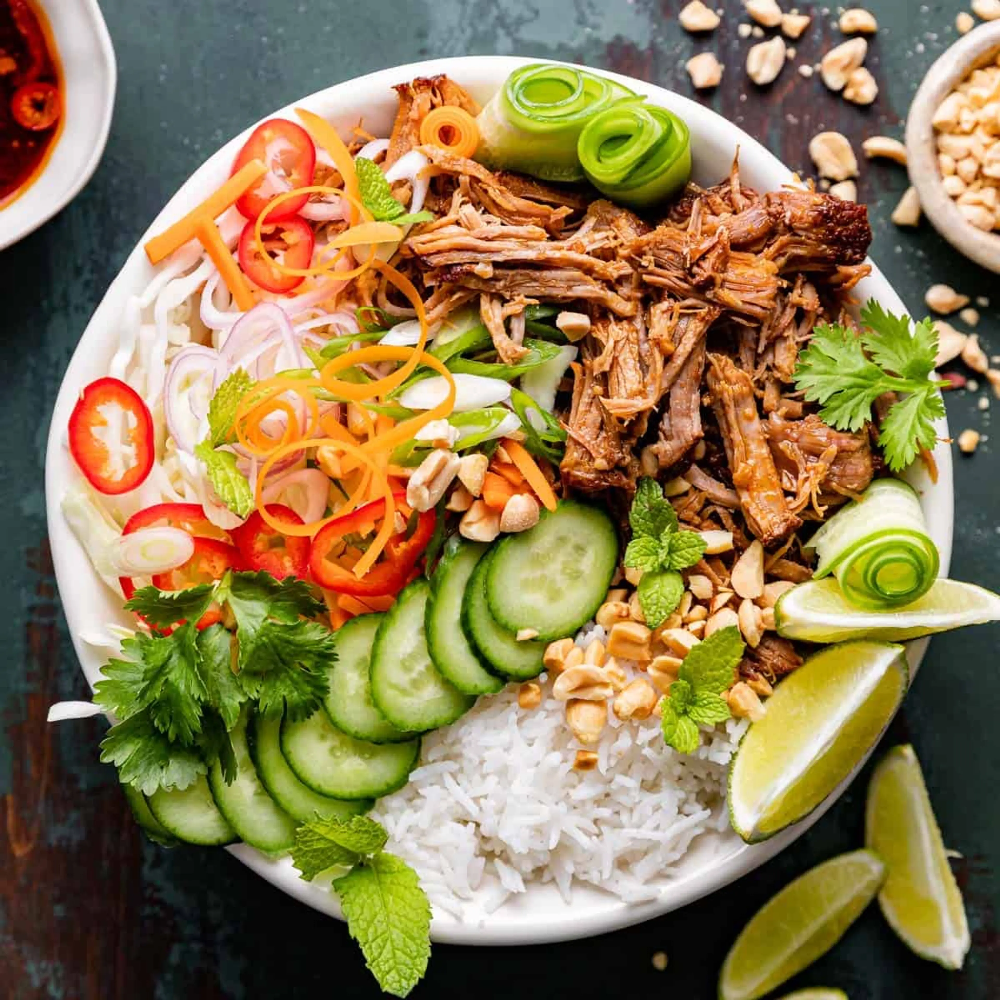 Asian Pulled Pork Rice Bowl
