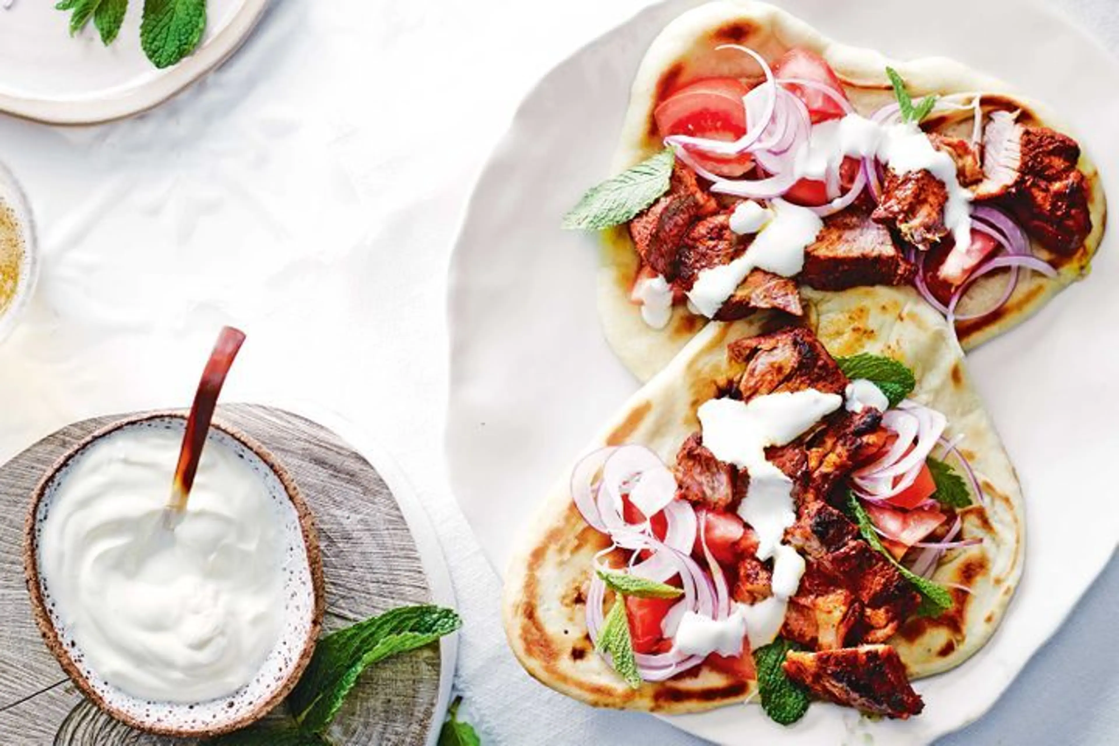 Lamb tikka flatbreads
