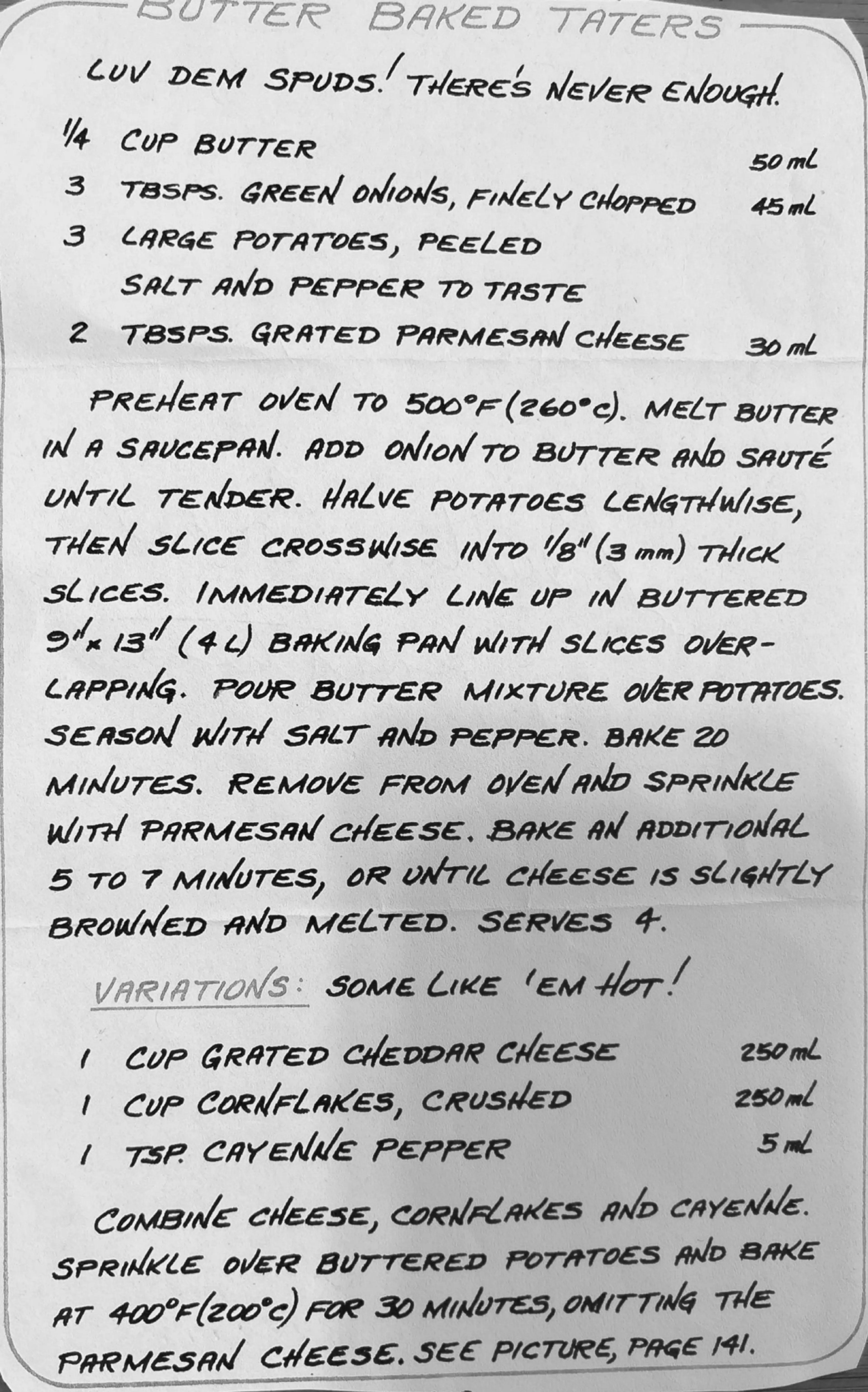 Butter Baked Taters
