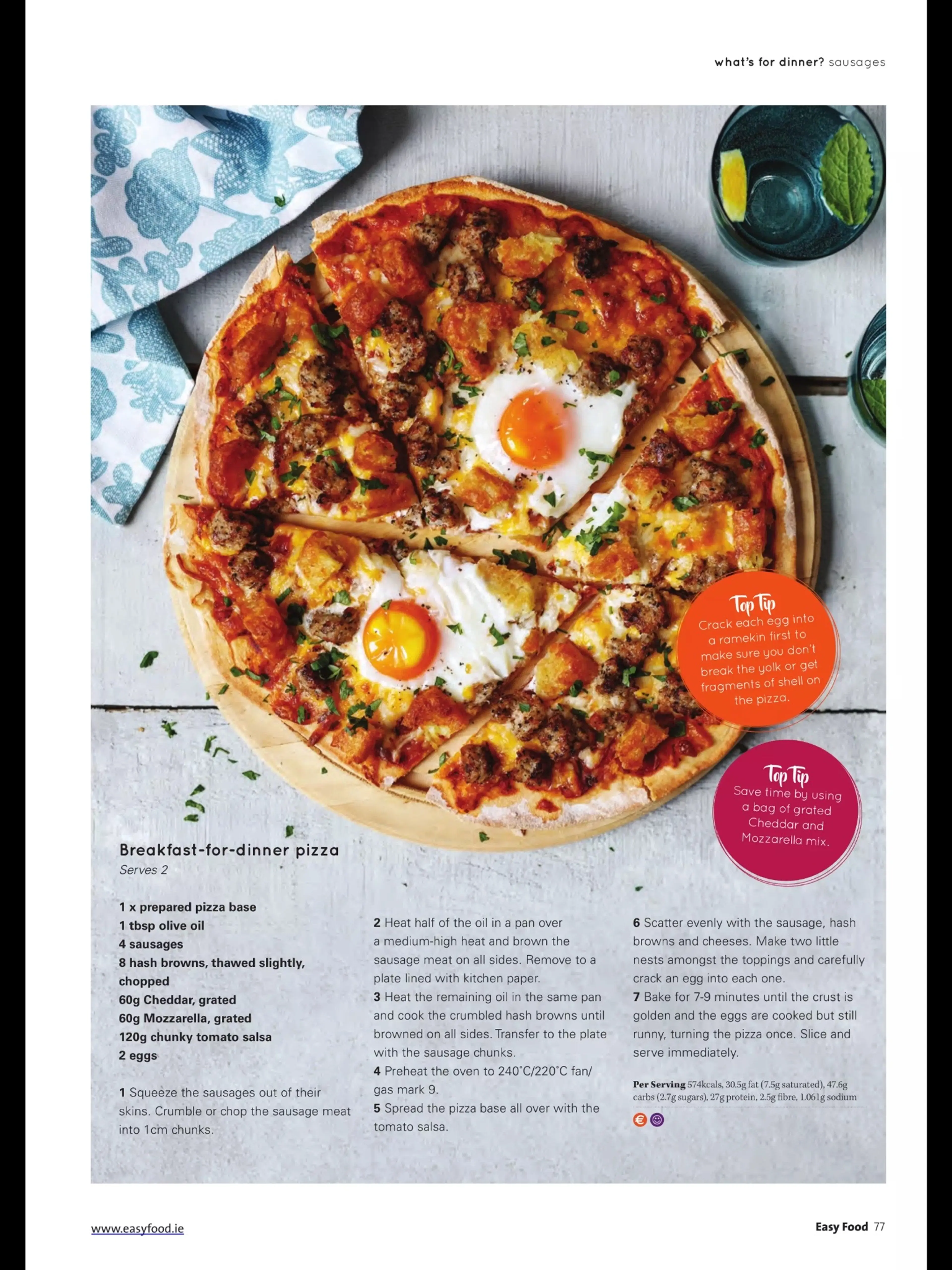 Breakfast-for-dinner pizza