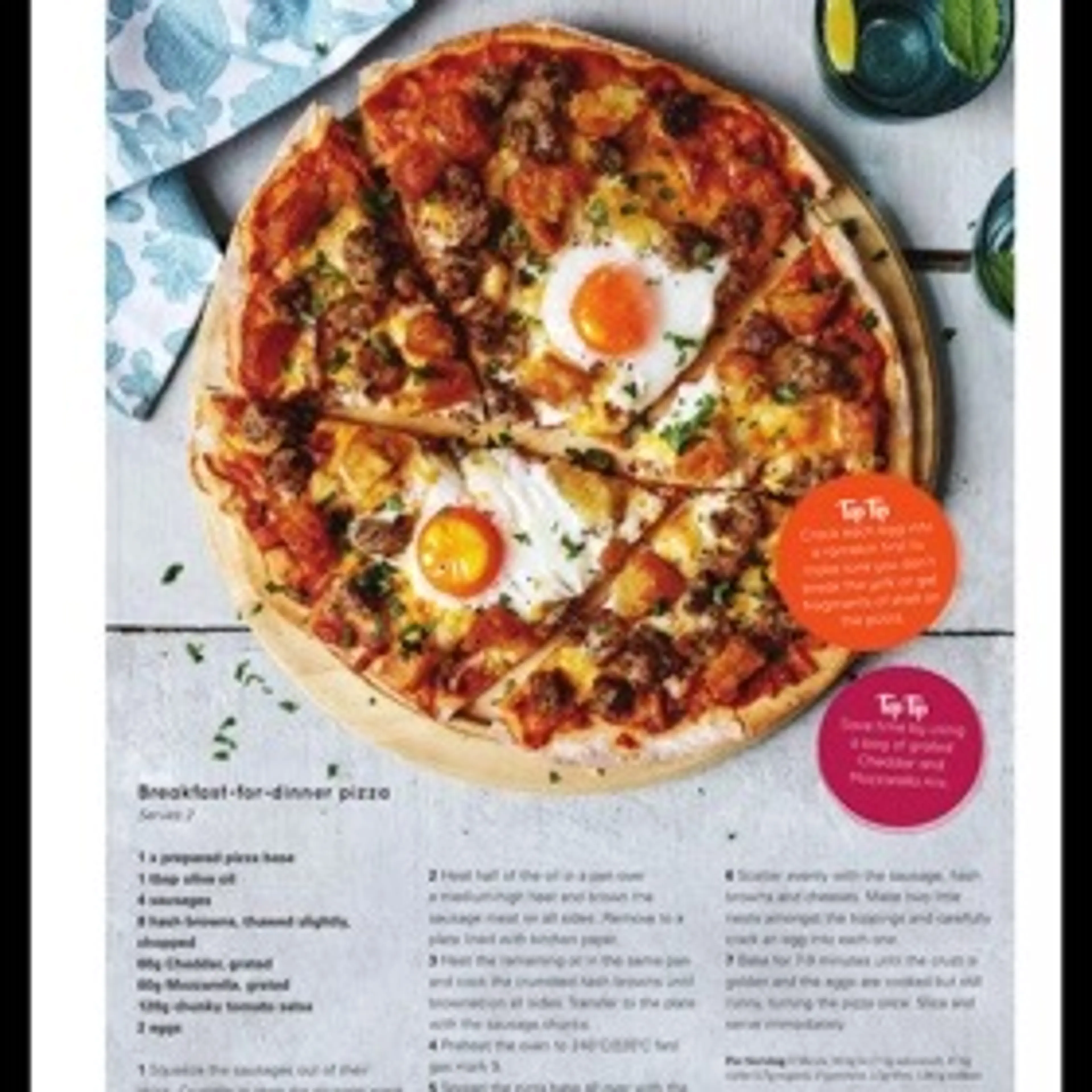 Breakfast-for-dinner pizza