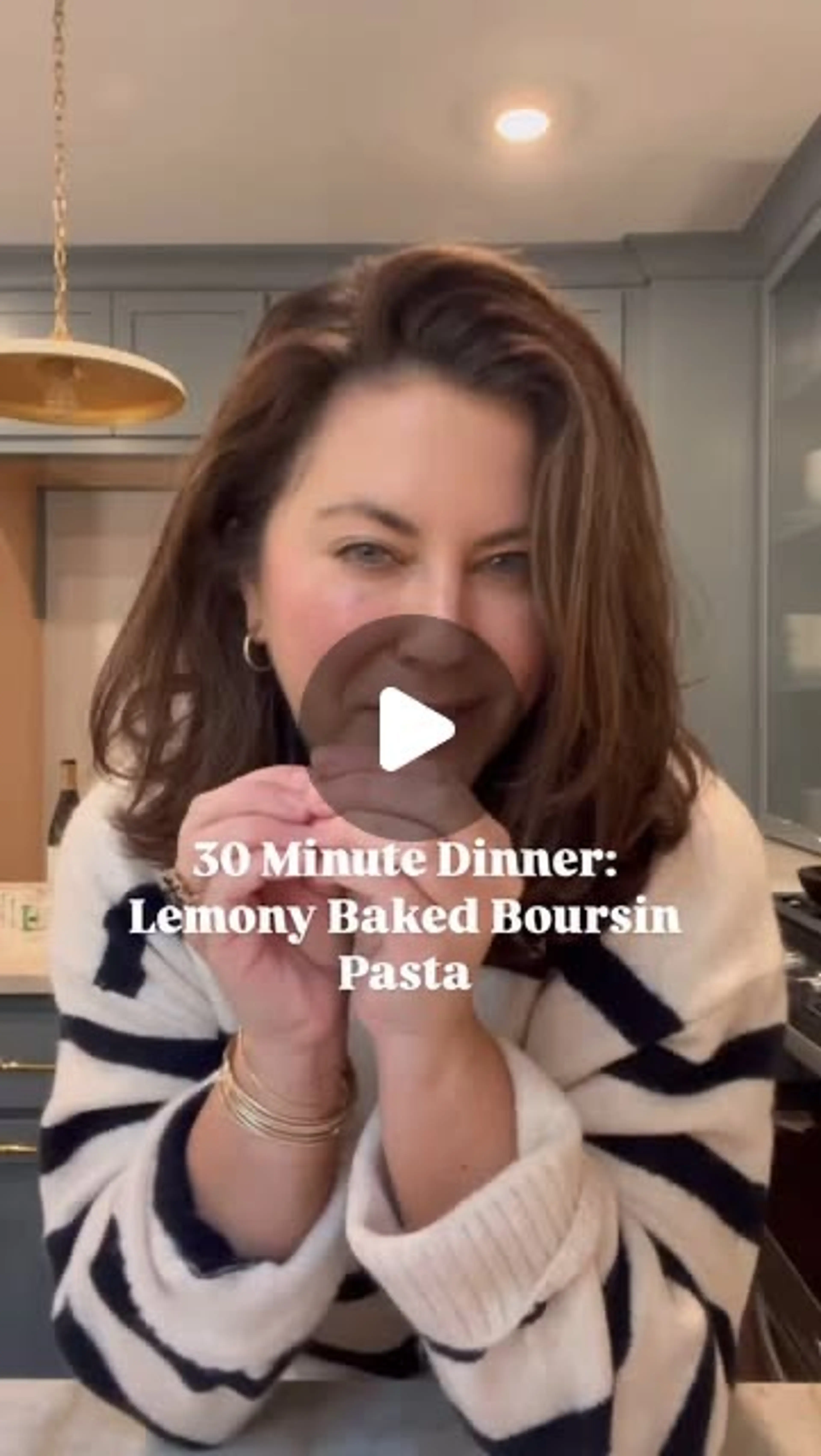 30 Min Dinner: Lemony Baked Boursin Pasta with Artichokes +