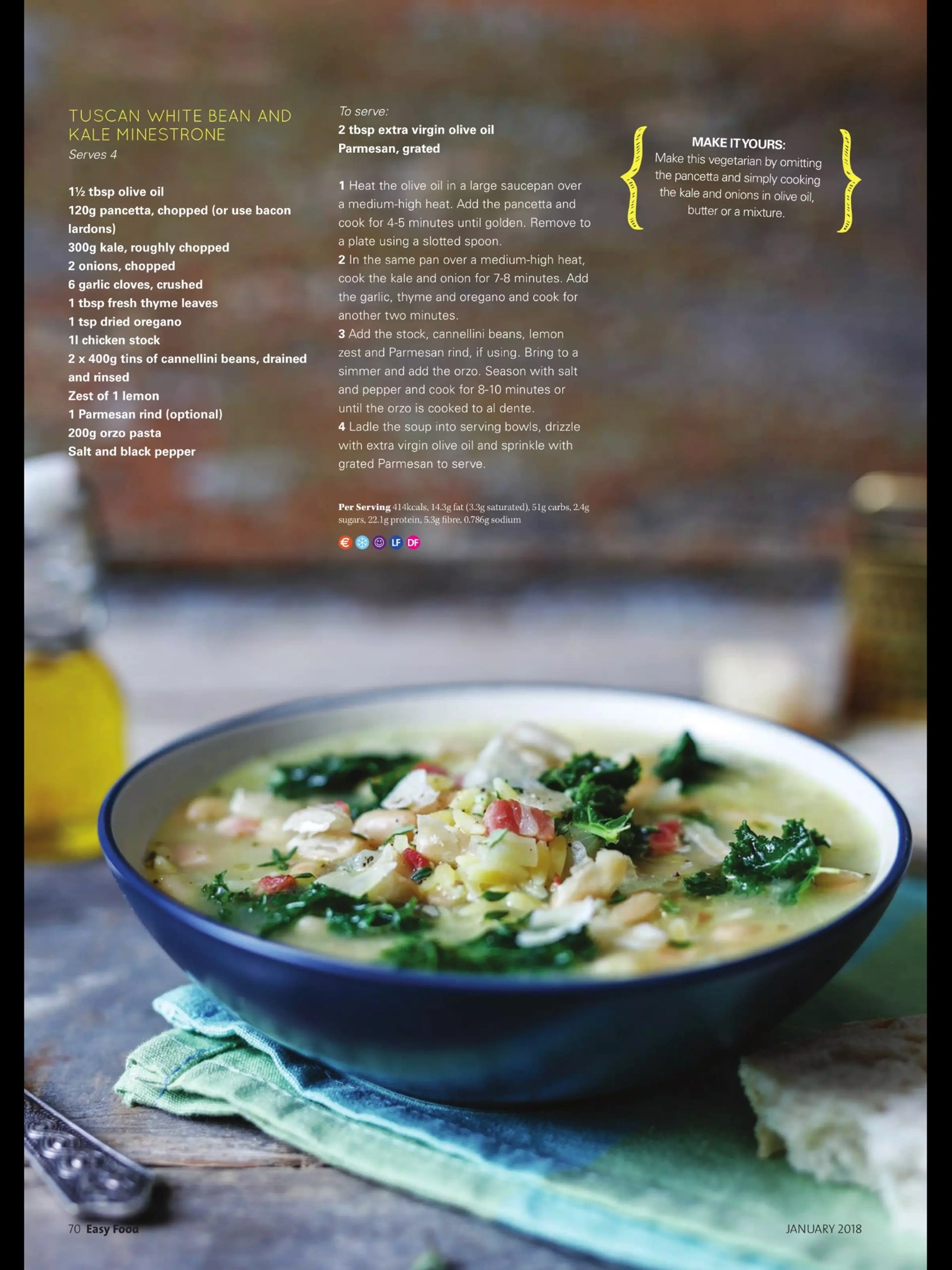 TUSCAN WHITE BEAN KALE MINESTRONE