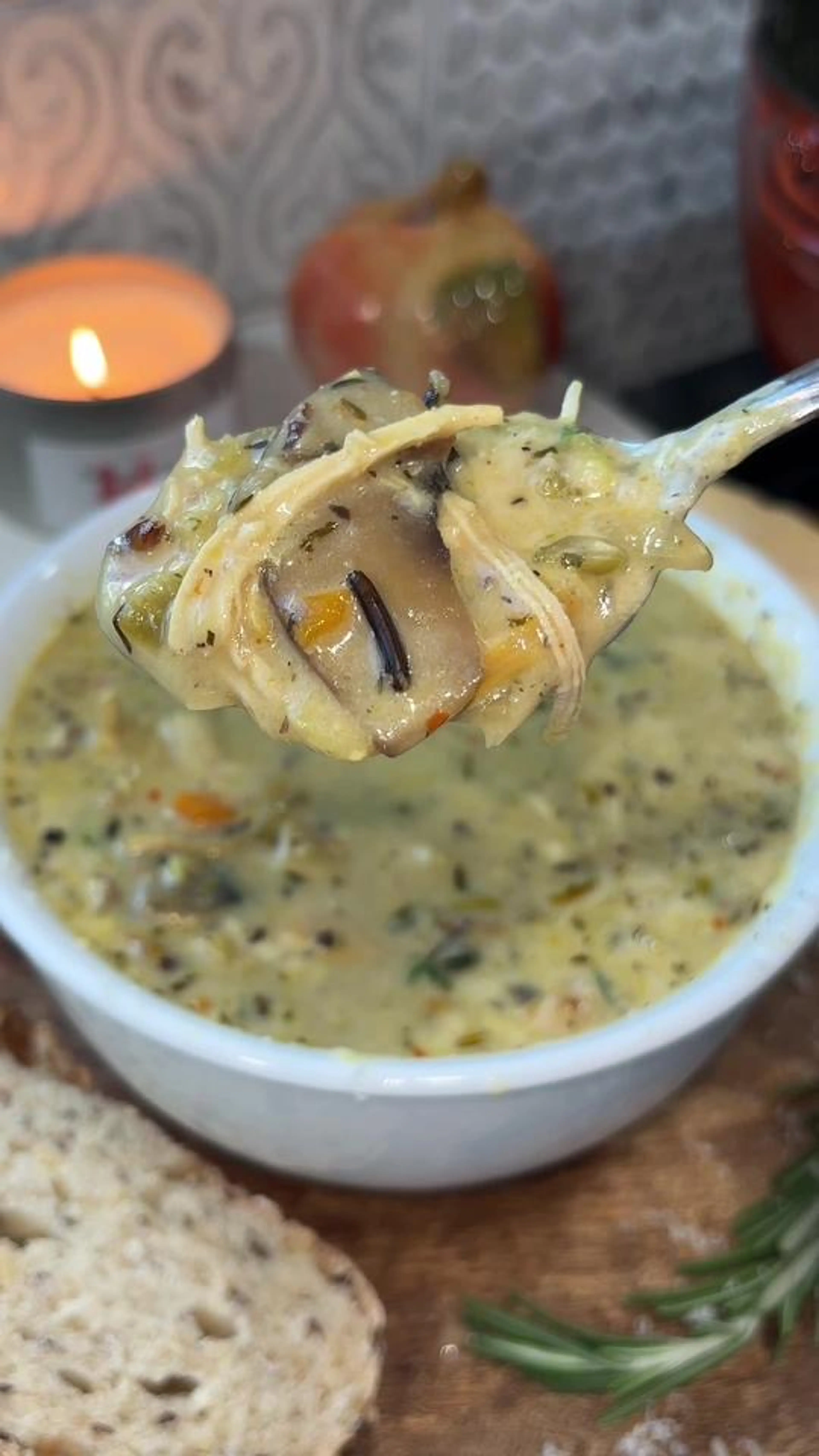 Chicken, Mushroom, and Wild Rice Soup