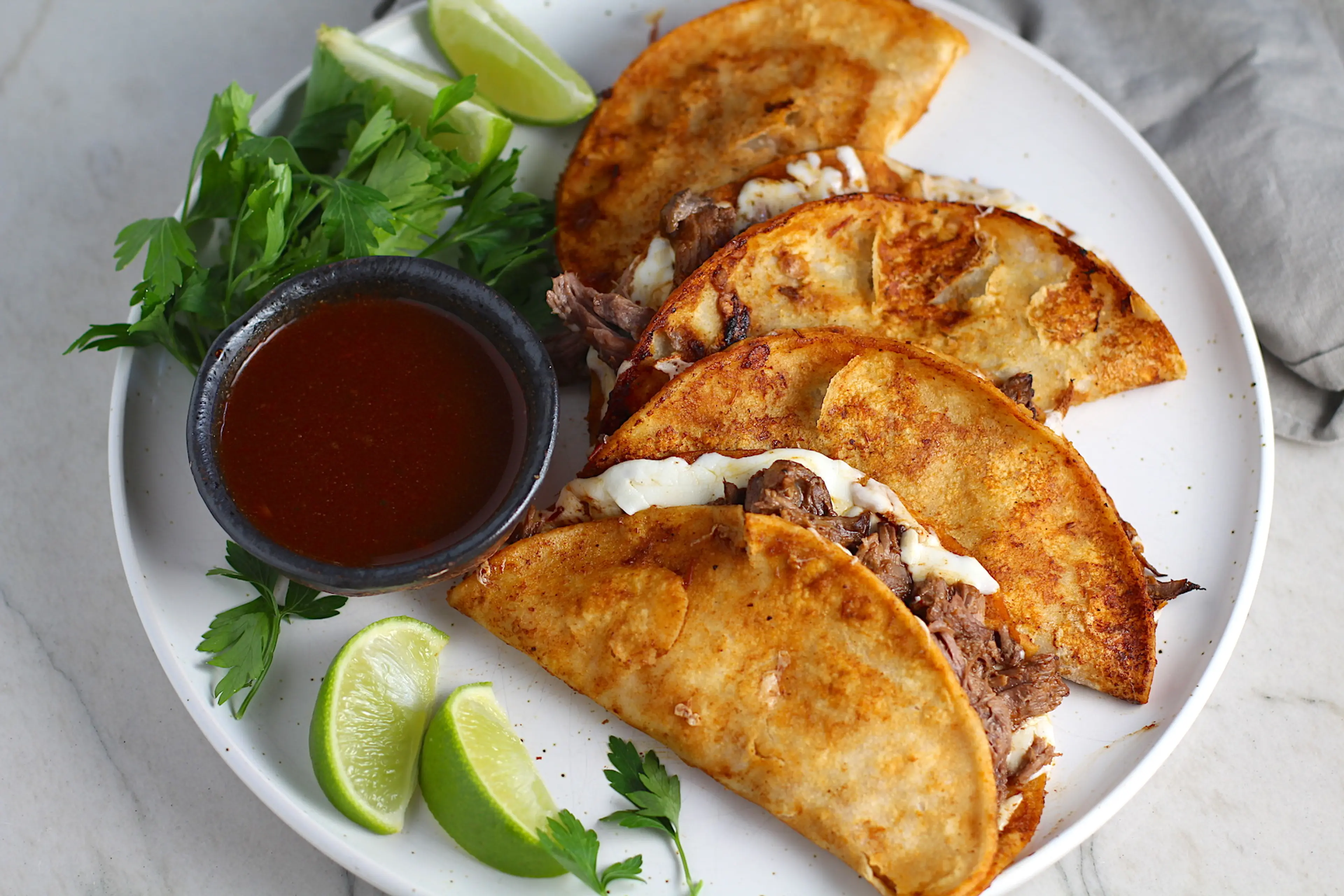 Easy Birria Tacos with Consomme in the Slow Cooker