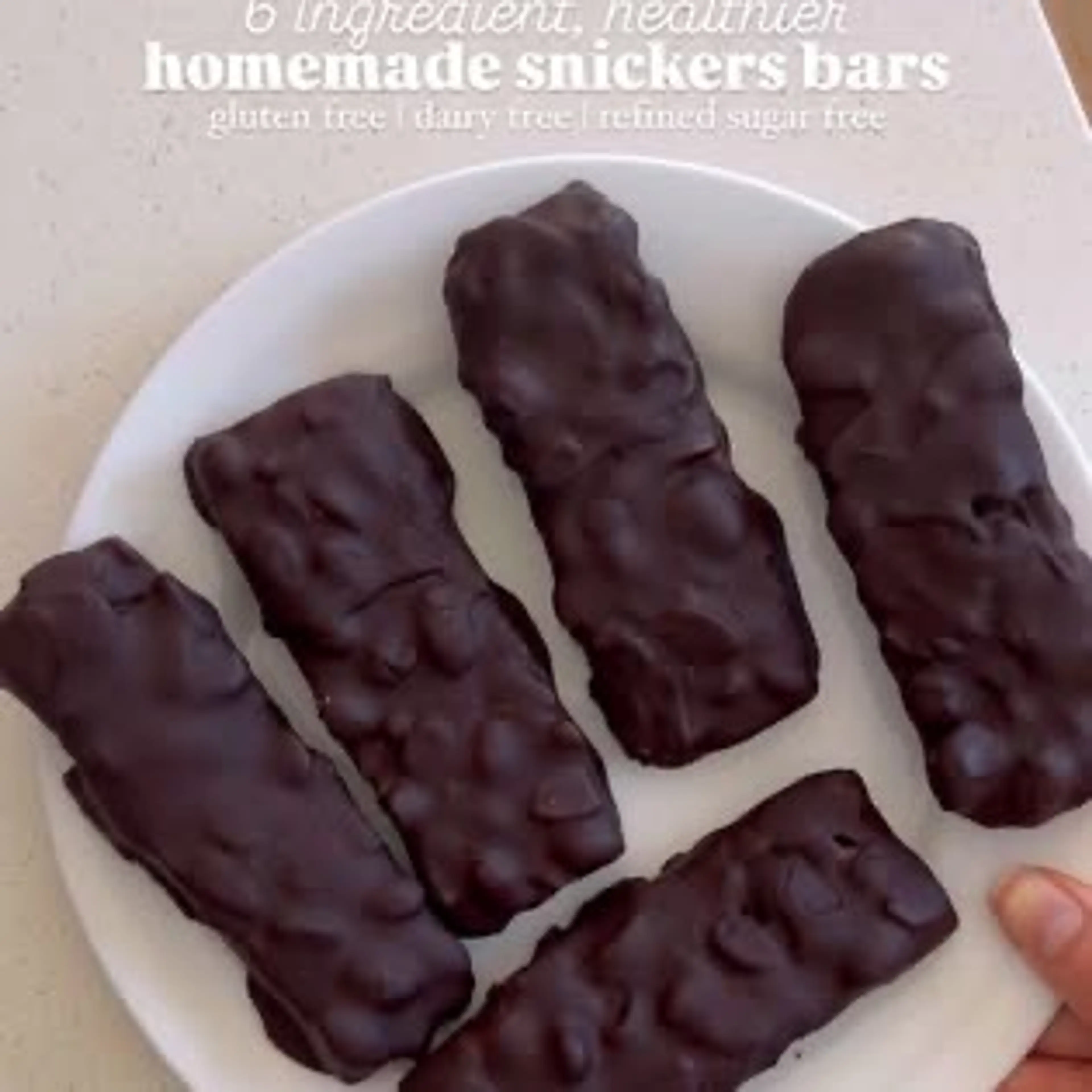6 Ingredient Snickers Bars! They’re Gluten Free, Dairy Free,