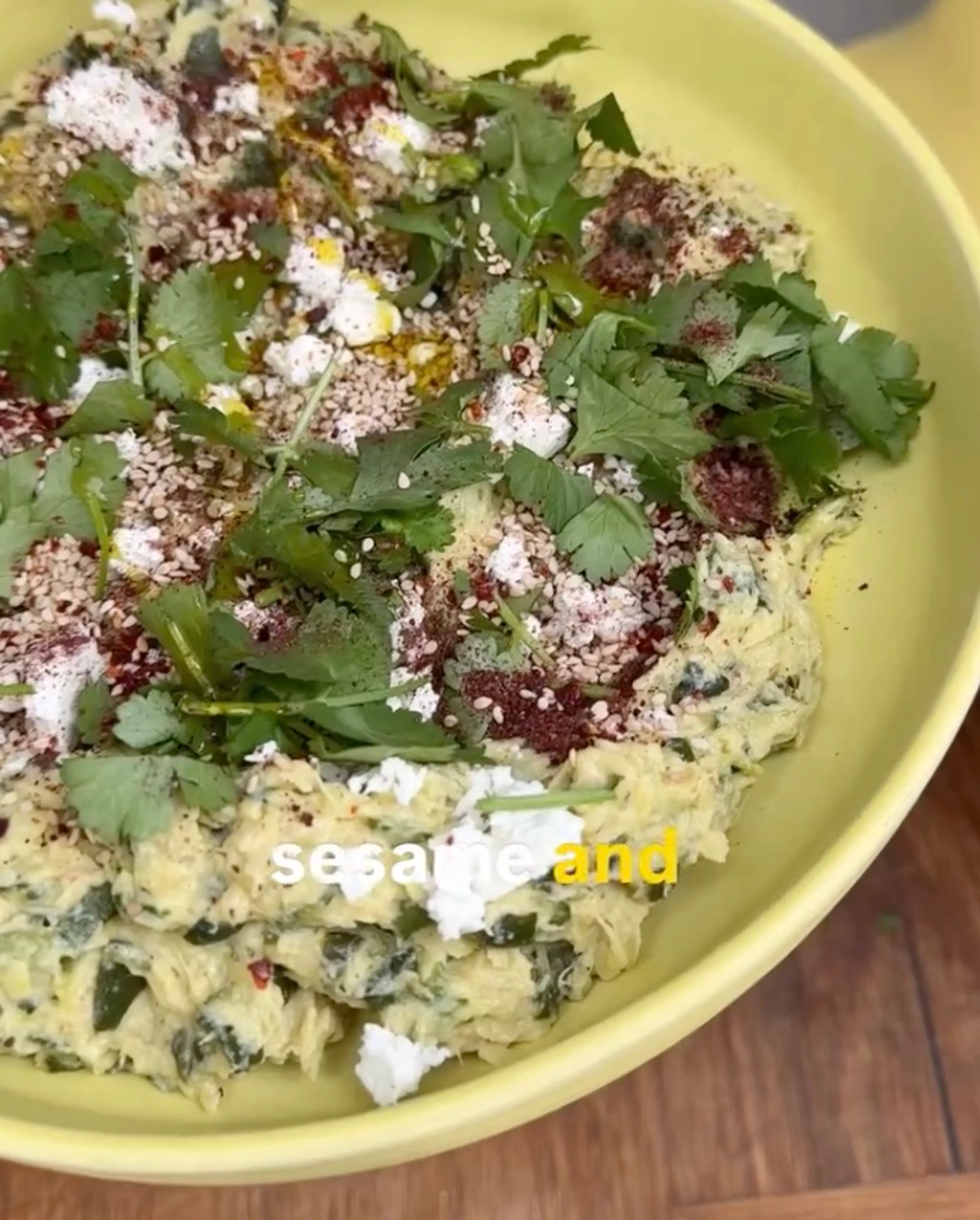 Smashed Zucchini Feta Dip
