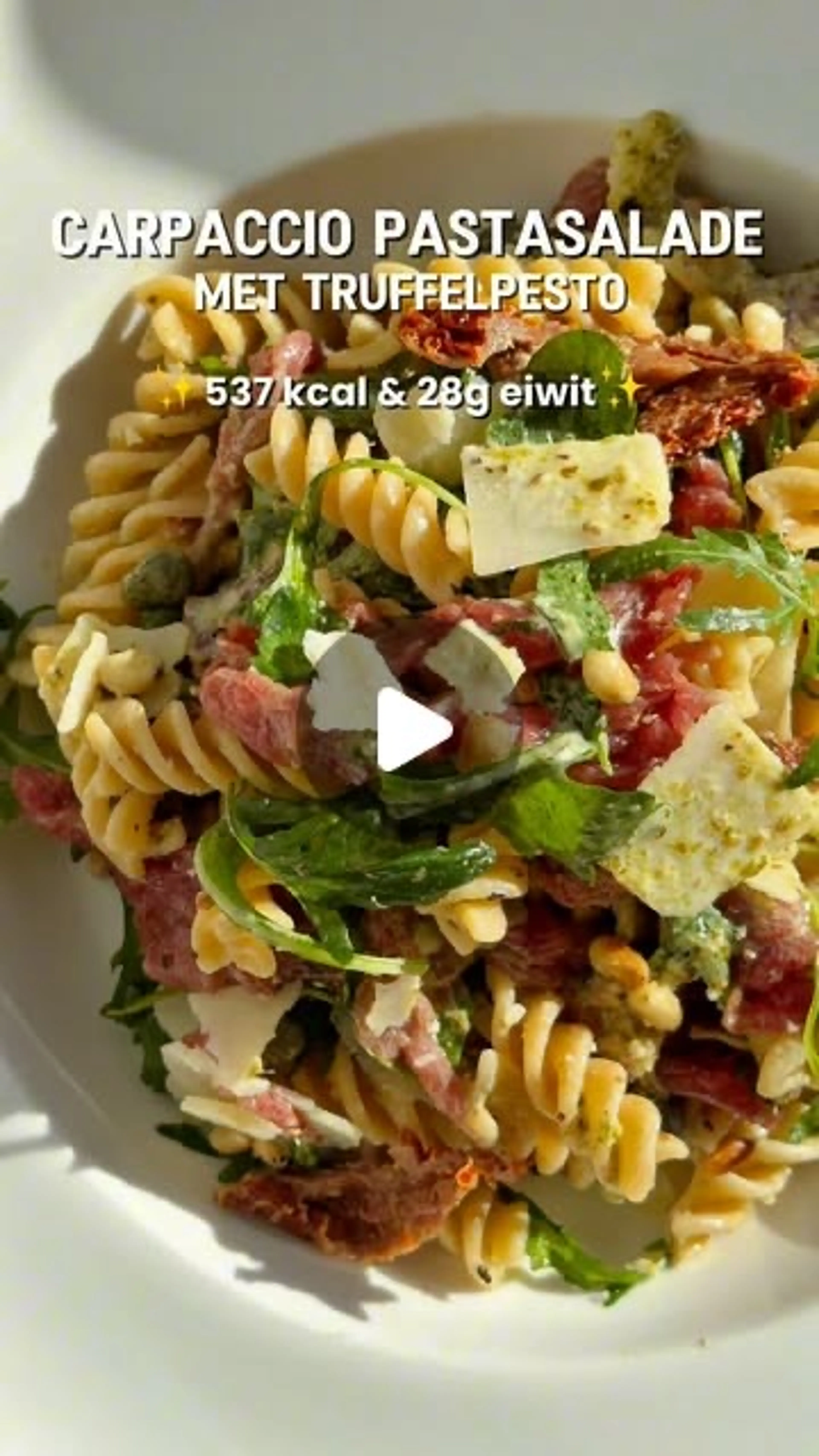 Carpaccio Pastasalade Met Truffelpesto