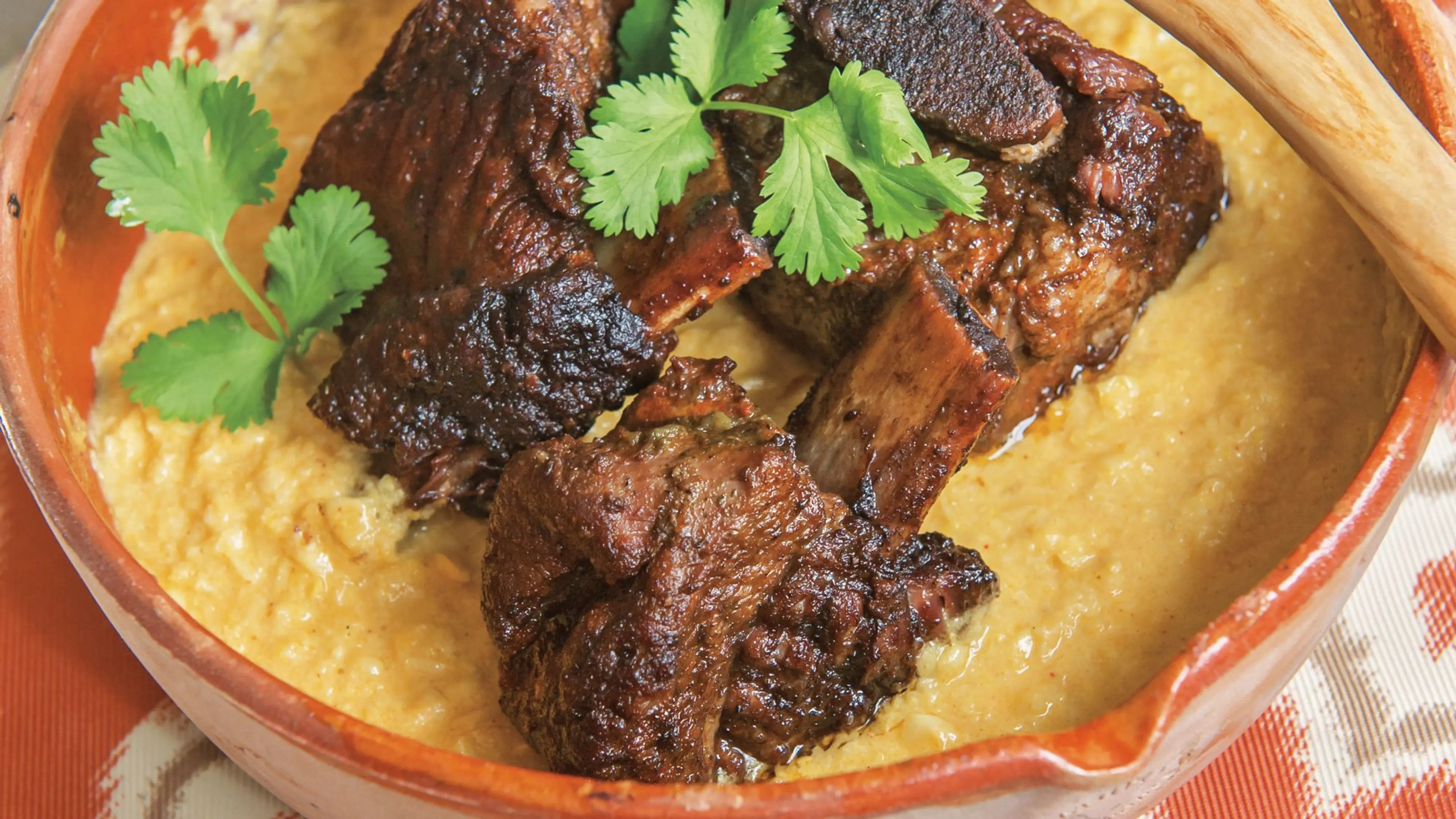 Pressure-Cooker Spicy Ancho Chile and Cilantro Short Ribs