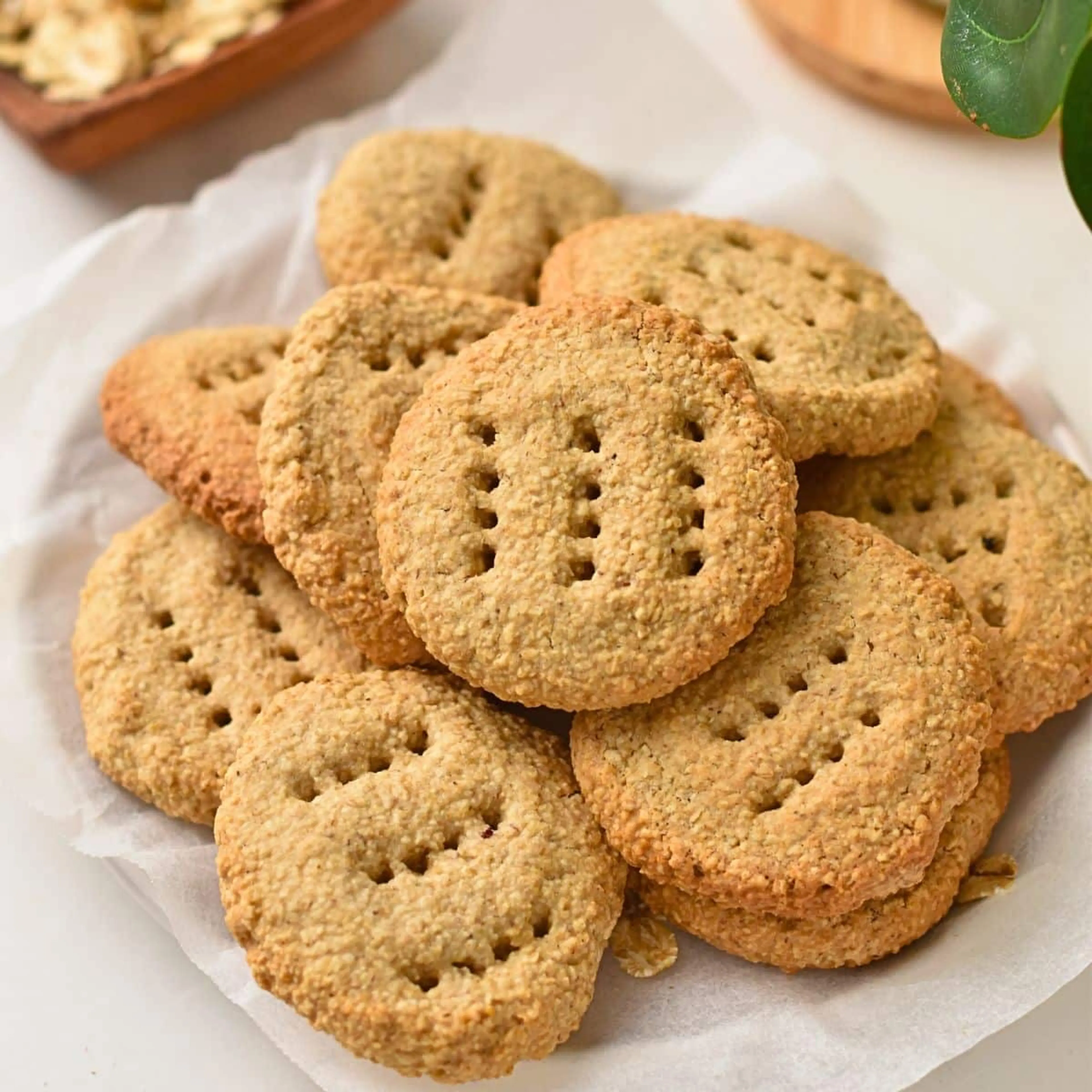 Oat Flour Shortbread Cookies