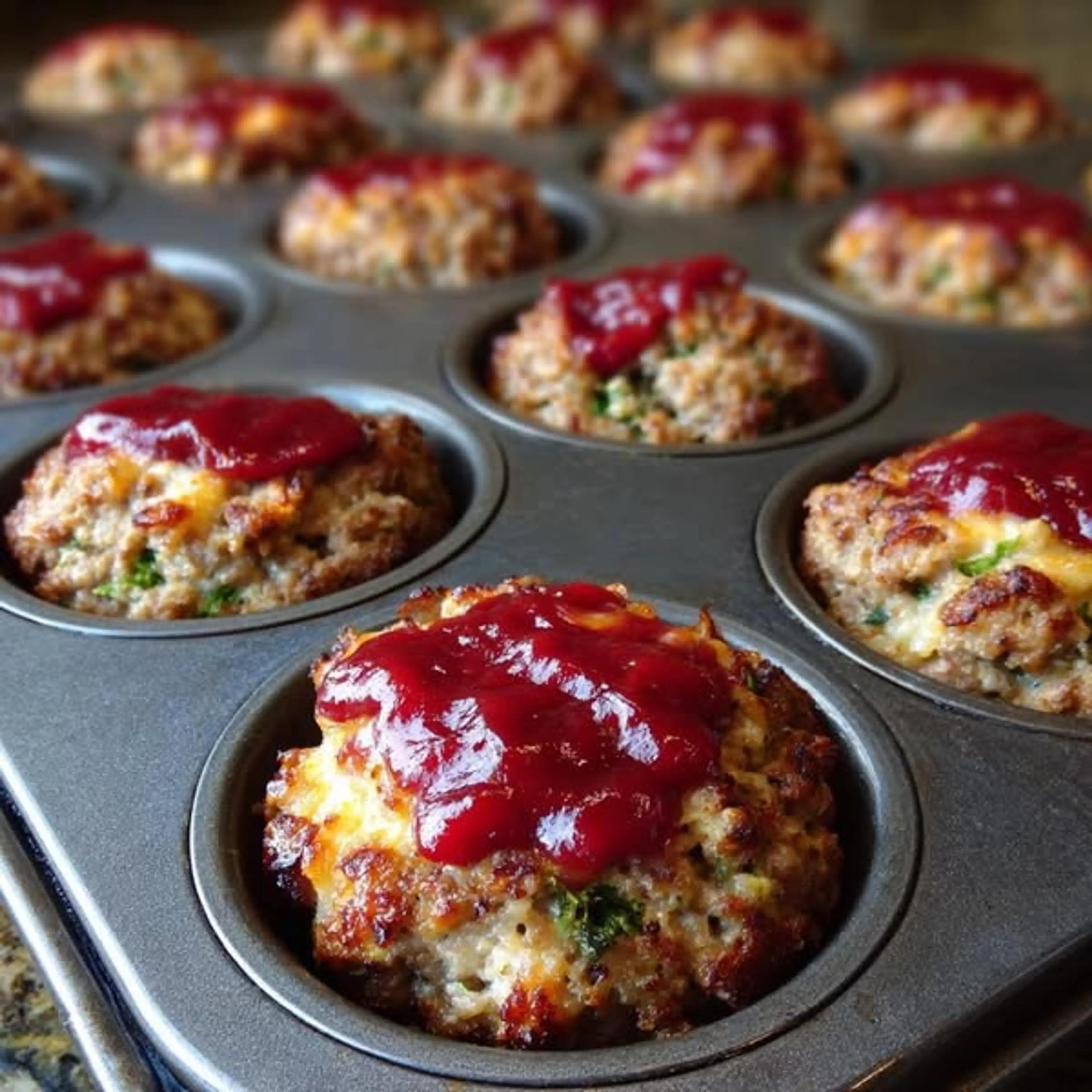 Make Meatloaf in a Muffin Pan- It Cooks in 15 Minutes